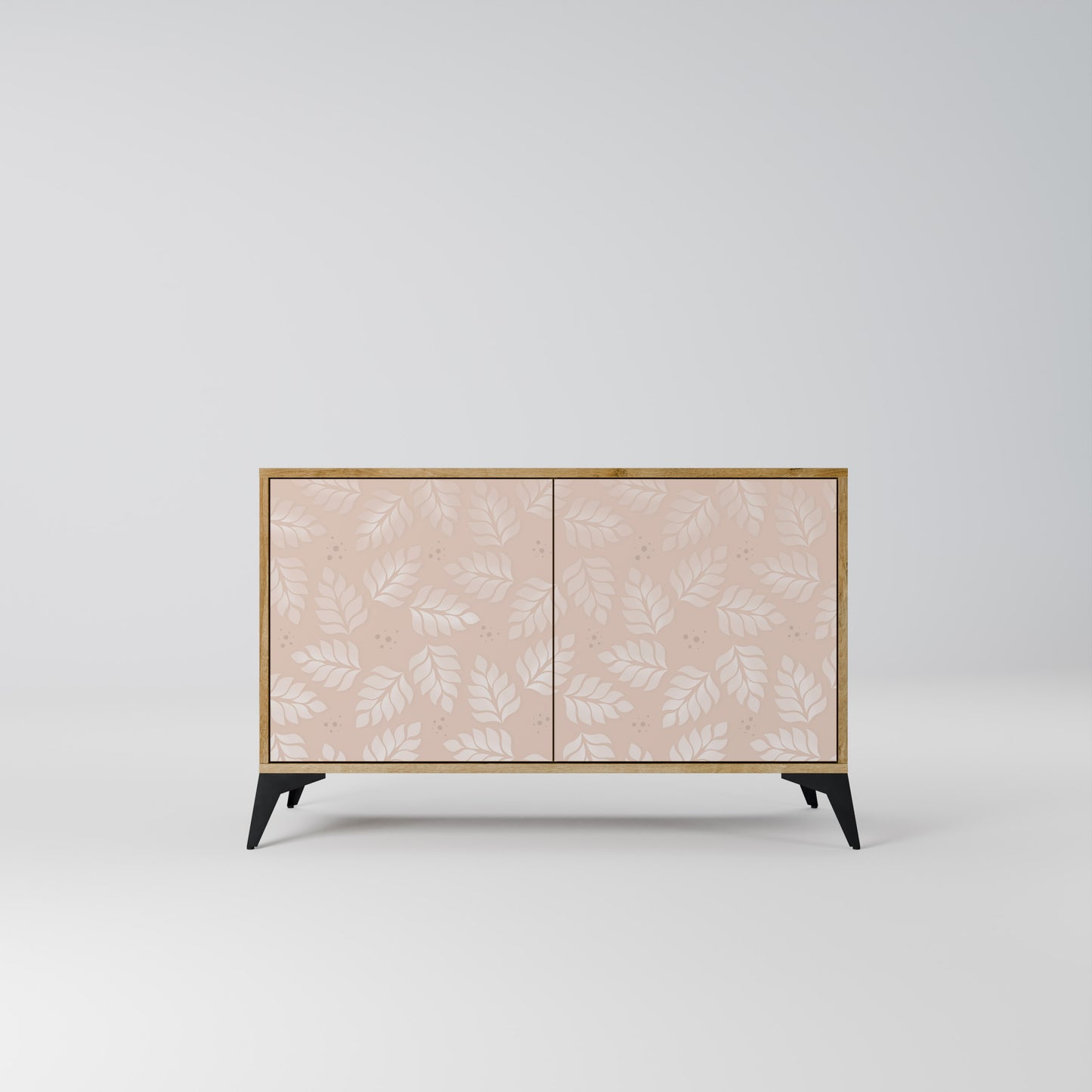 Credenza LEAVES ON BEIGE a 2 ante effetto rovere
