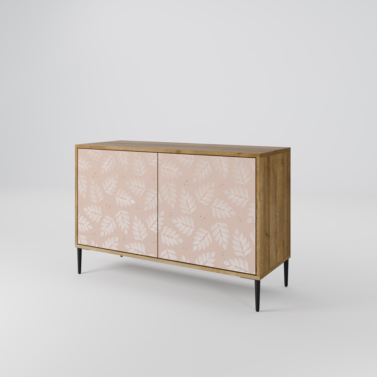 Credenza LEAVES ON BEIGE a 2 ante effetto rovere