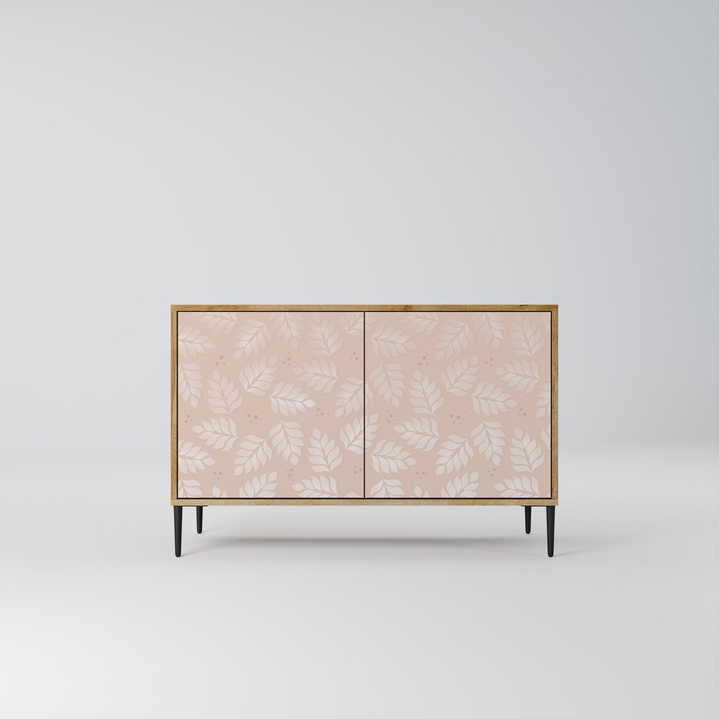 Credenza LEAVES ON BEIGE a 2 ante effetto rovere