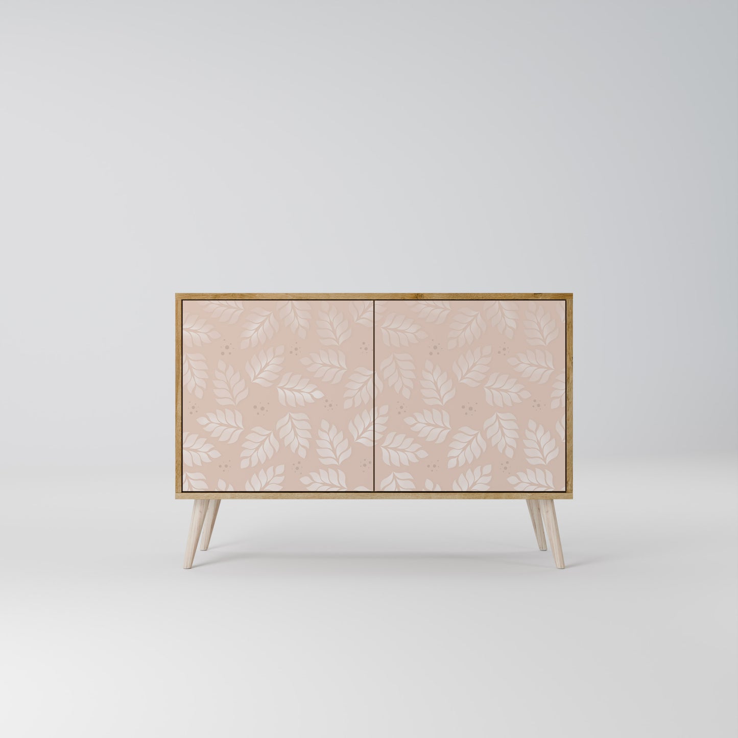 Credenza LEAVES ON BEIGE a 2 ante effetto rovere