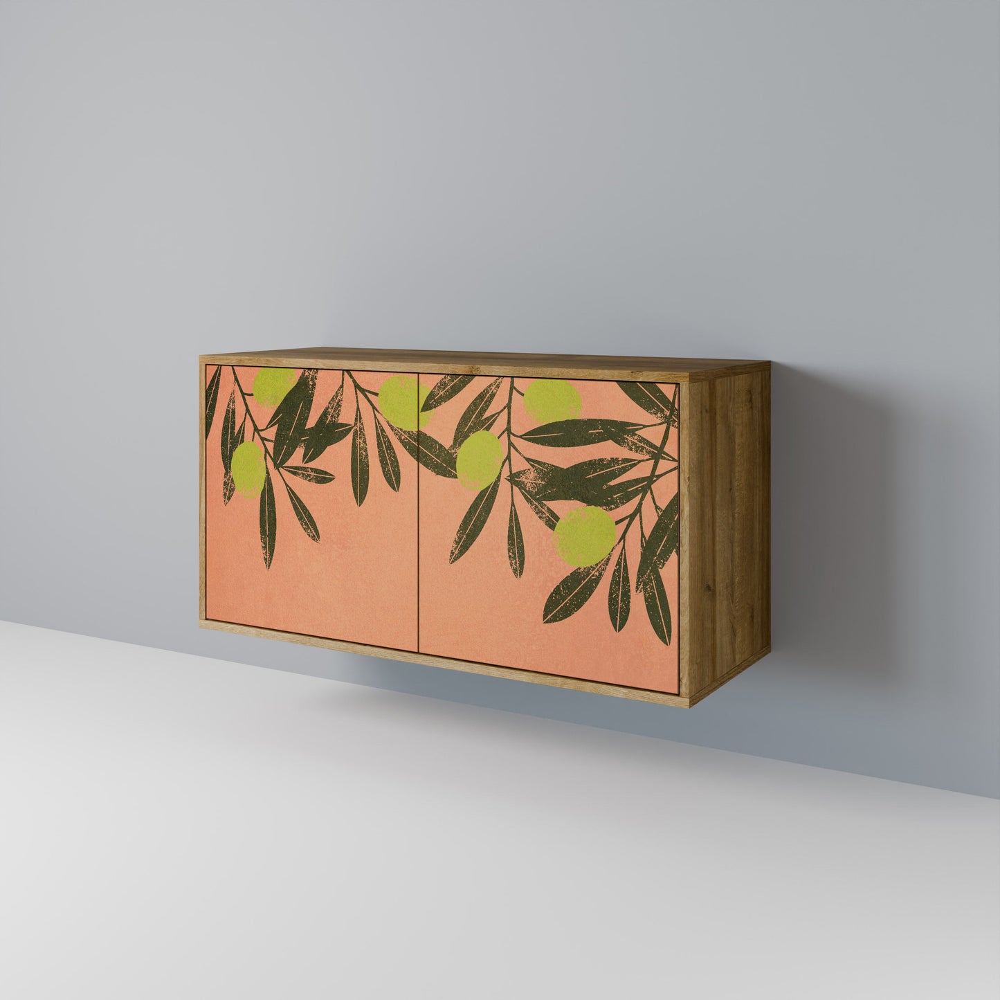 Credenza a 2 ante JUICY OLIVES in effetto rovere