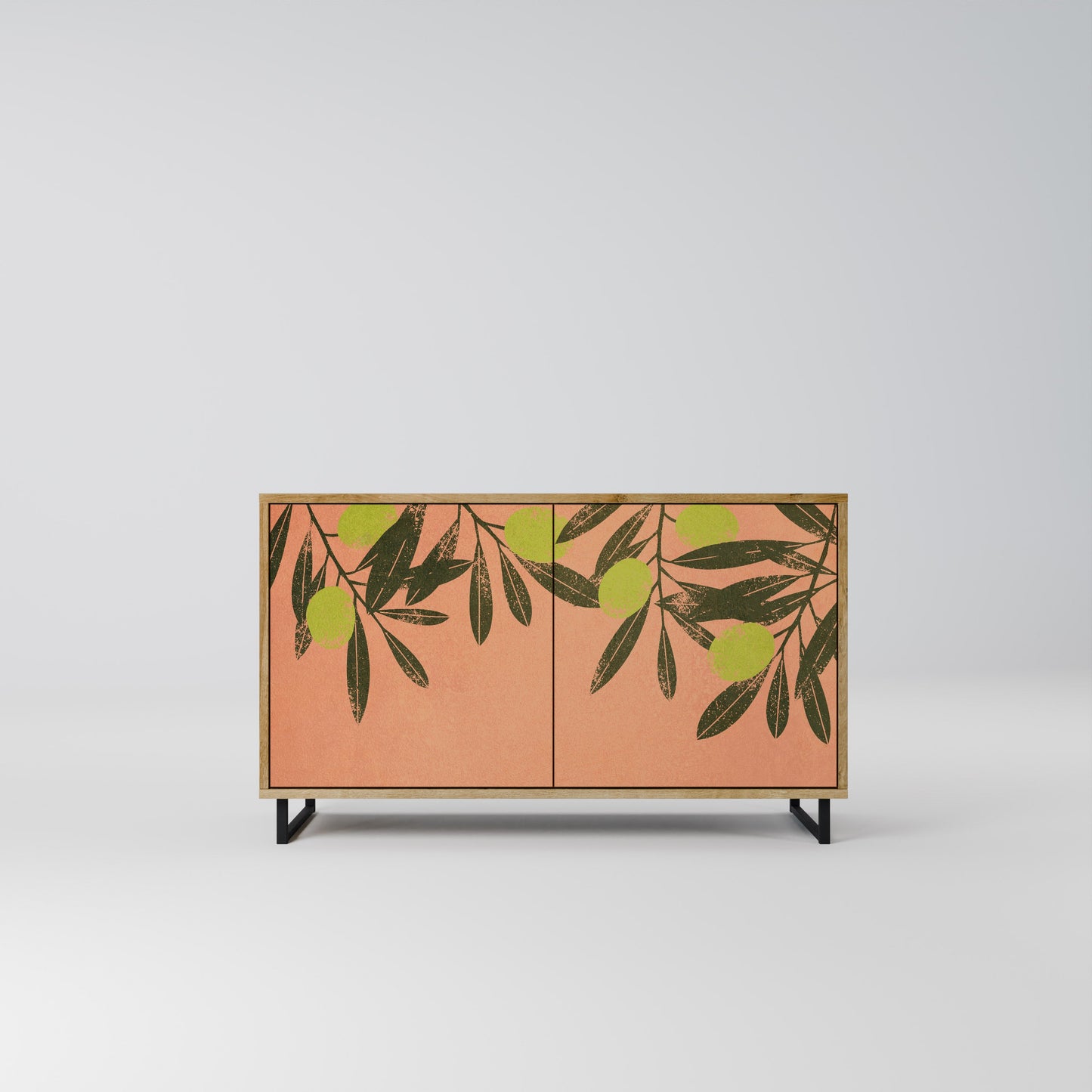 Credenza a 2 ante JUICY OLIVES in effetto rovere