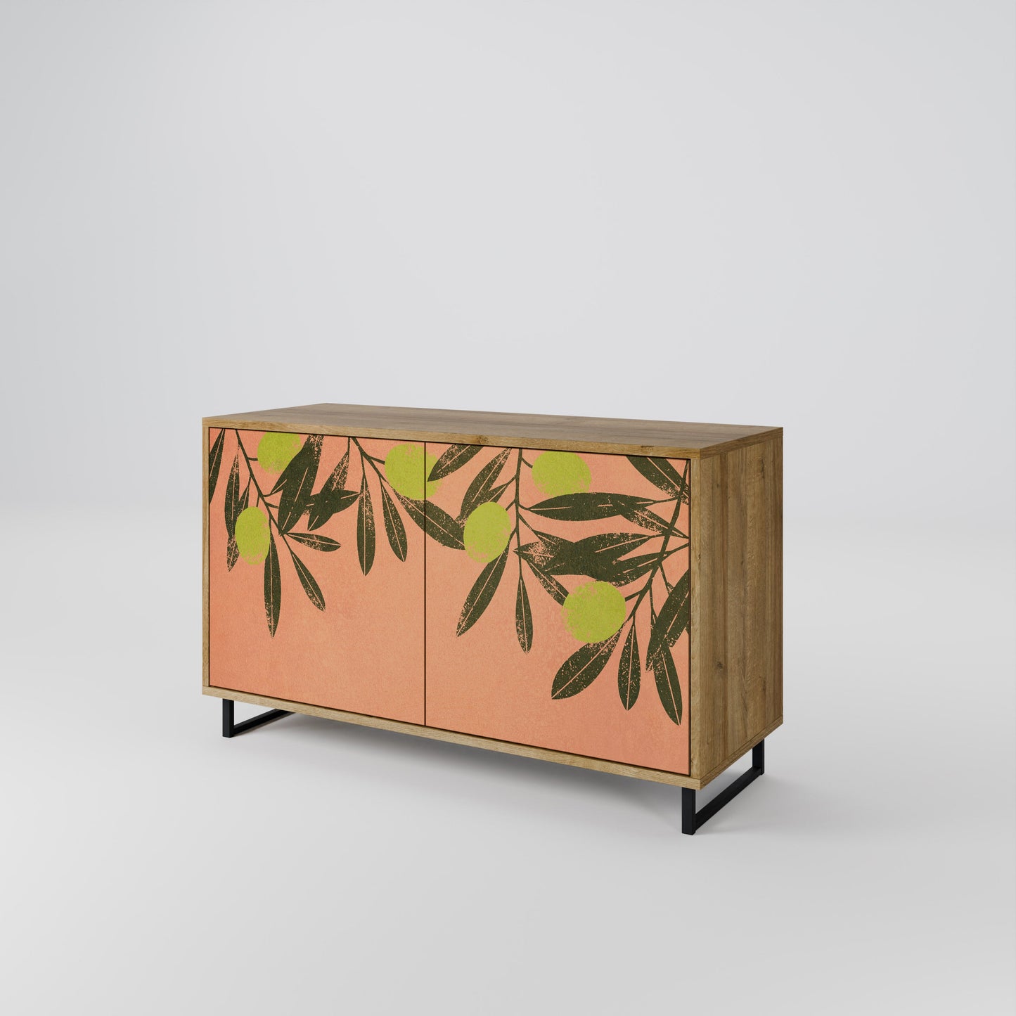 Credenza a 2 ante JUICY OLIVES in effetto rovere