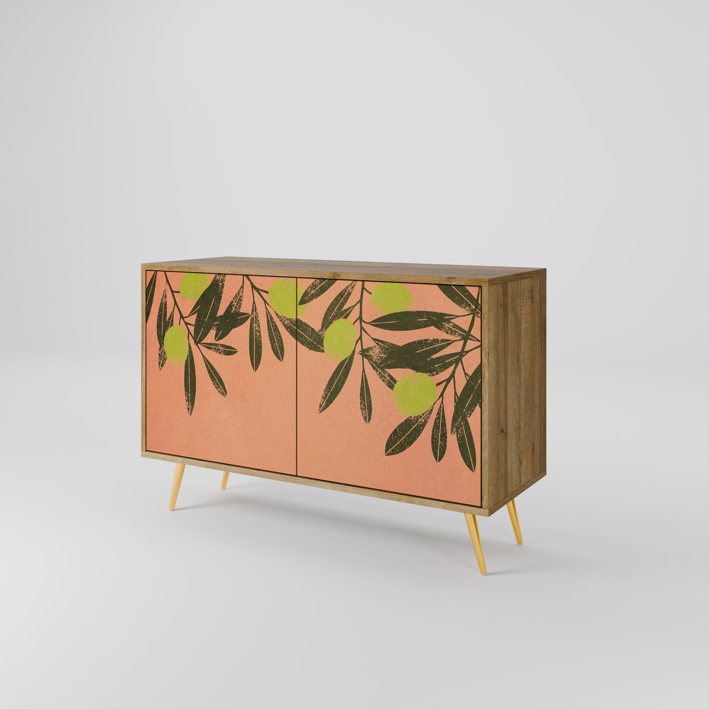 Credenza a 2 ante JUICY OLIVES in effetto rovere