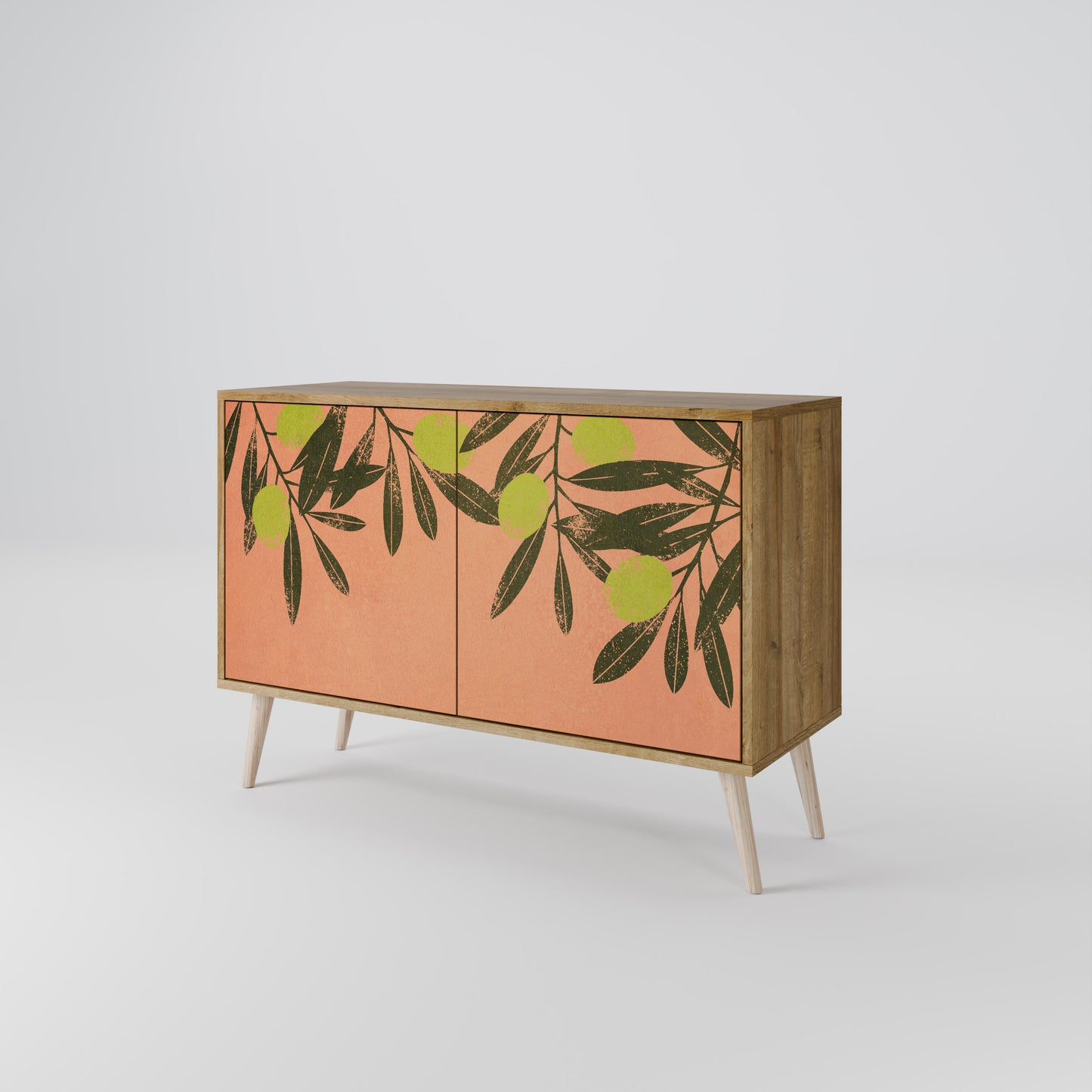 Credenza a 2 ante JUICY OLIVES in effetto rovere