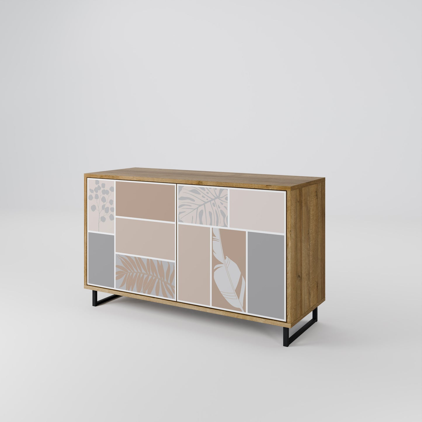 Credenza TROPICAL SHAPES a 2 ante effetto rovere