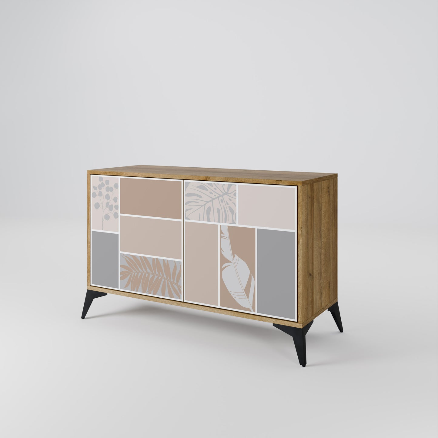 Credenza TROPICAL SHAPES a 2 ante effetto rovere