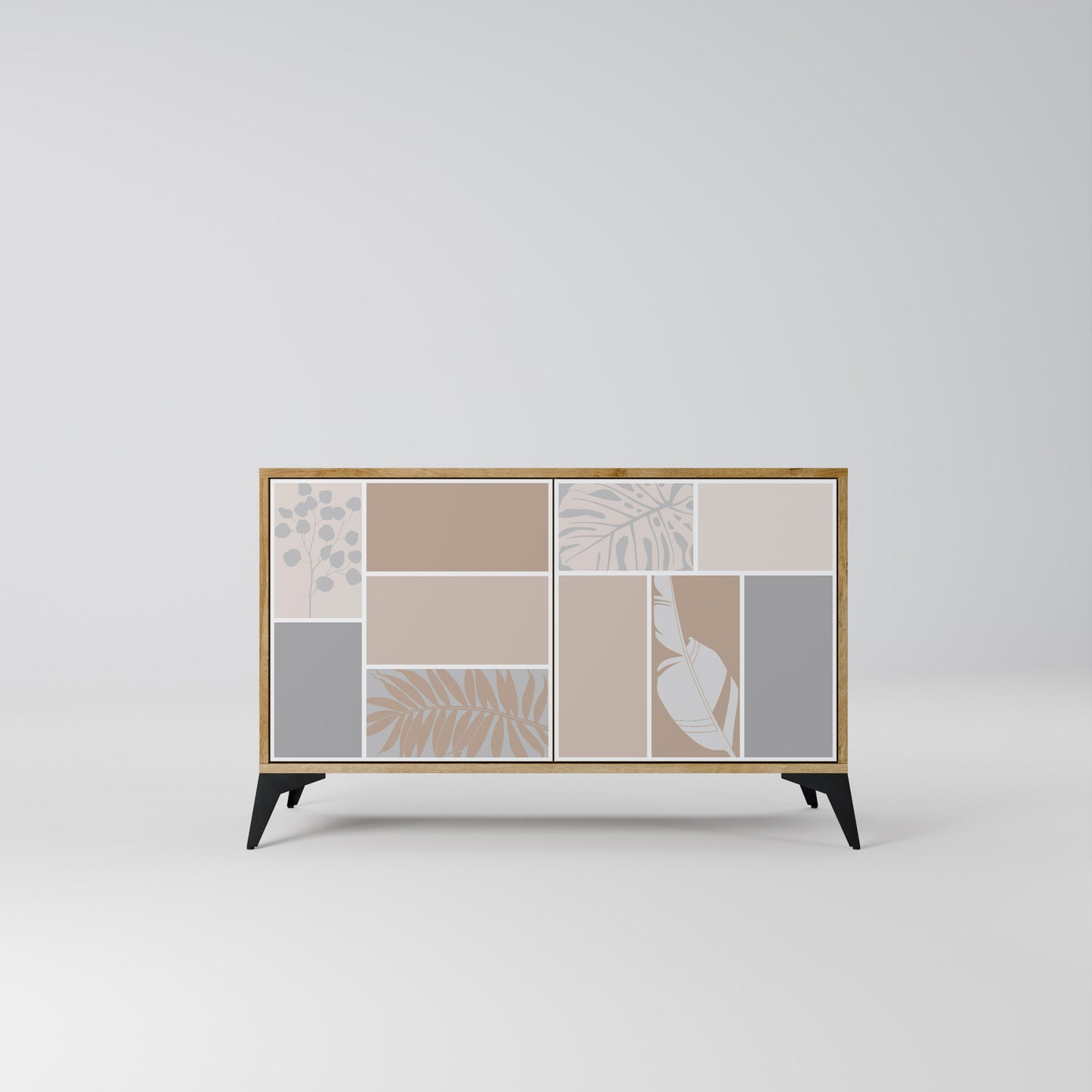 Credenza TROPICAL SHAPES a 2 ante effetto rovere