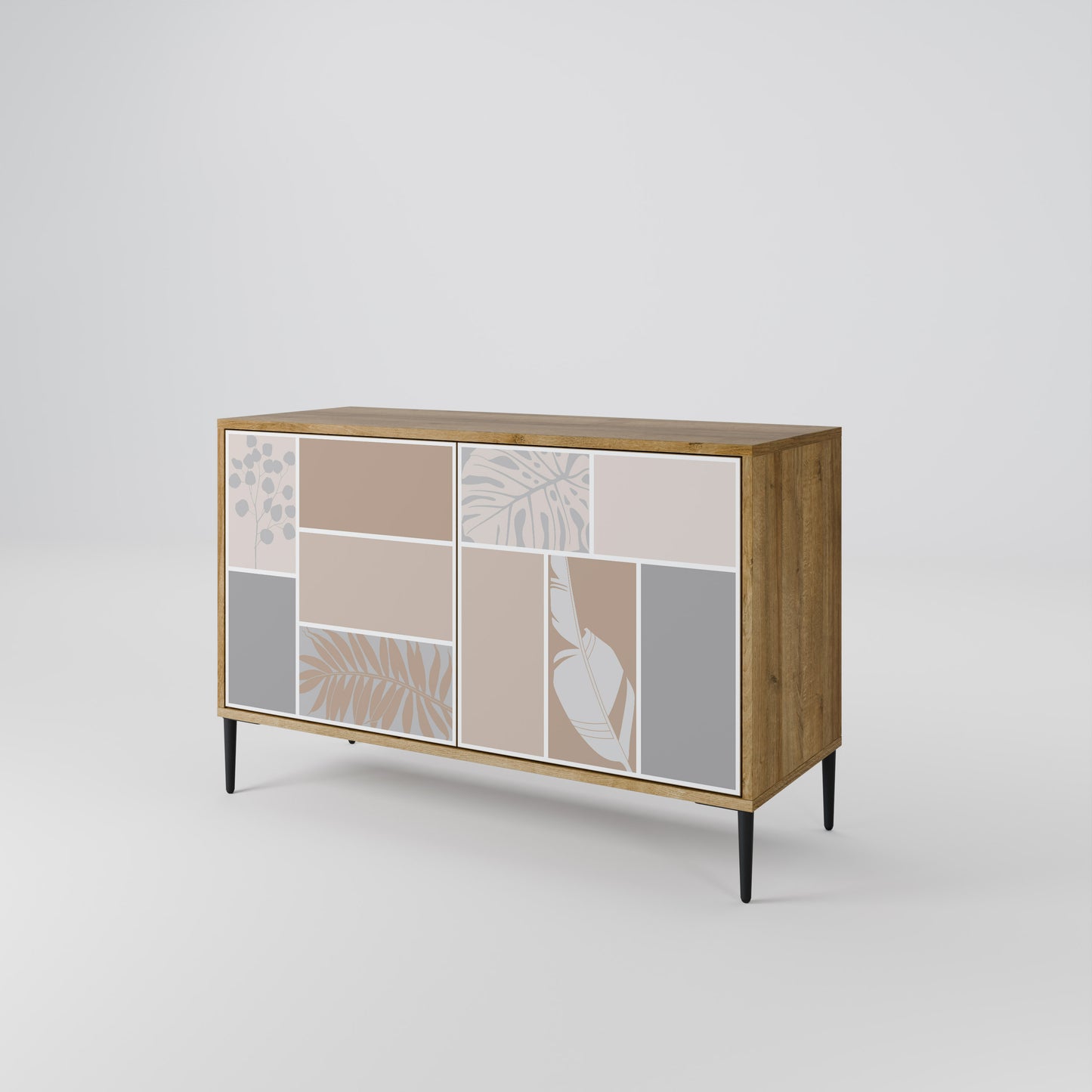 Credenza TROPICAL SHAPES a 2 ante effetto rovere