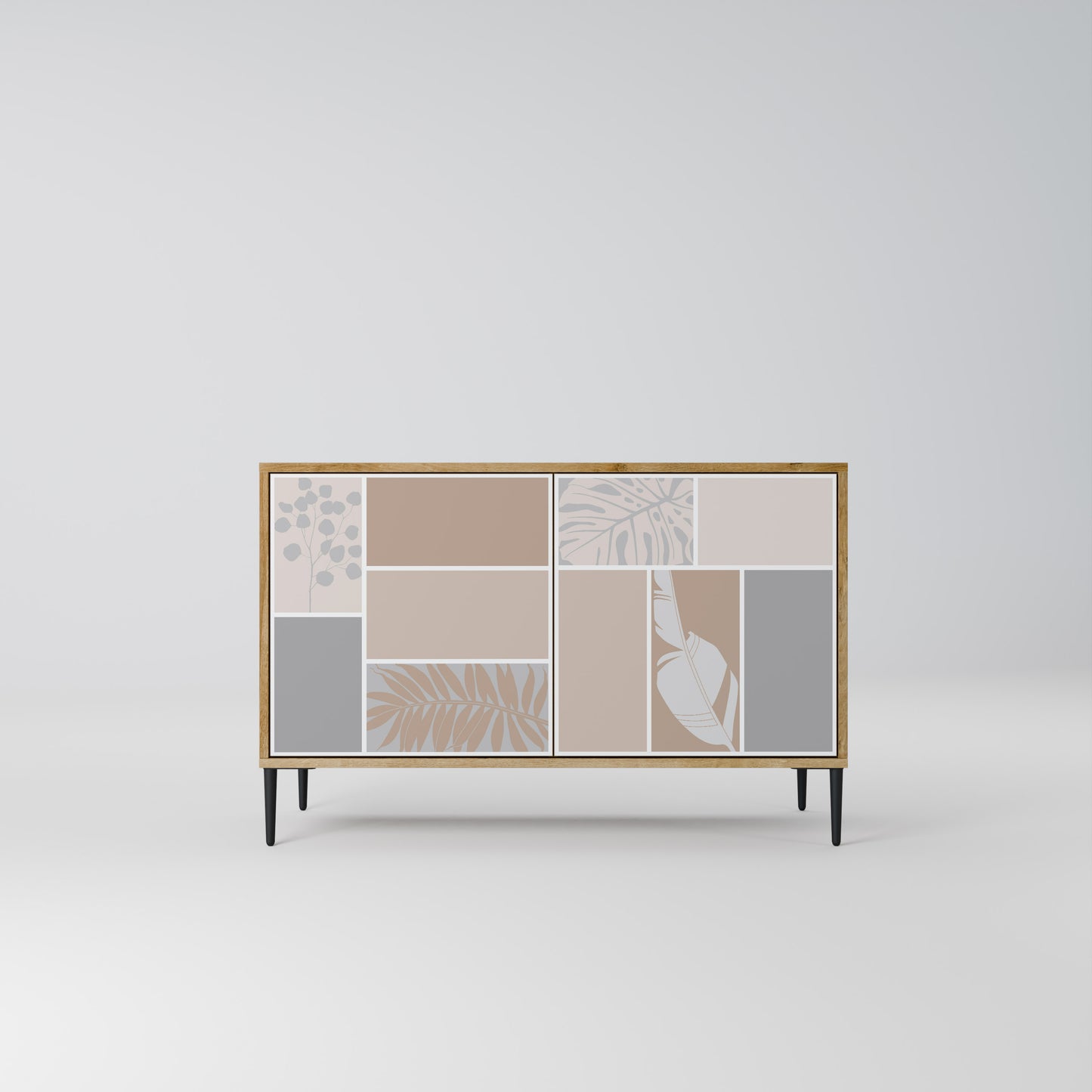 Credenza TROPICAL SHAPES a 2 ante effetto rovere