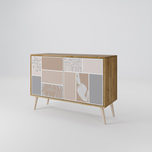 Credenza TROPICAL SHAPES a 2 ante effetto rovere