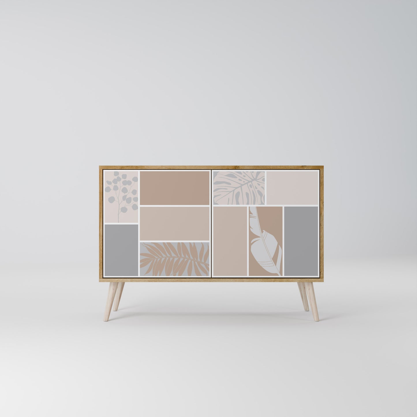 Credenza TROPICAL SHAPES a 2 ante effetto rovere