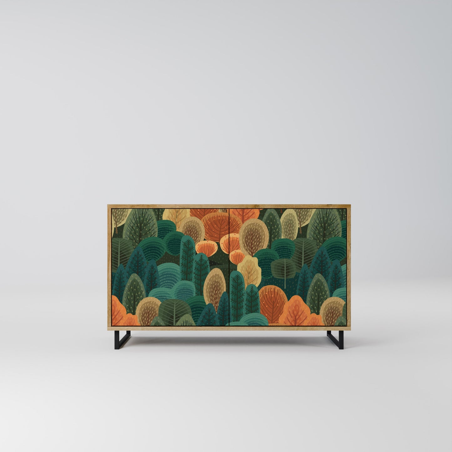 Credenza AUTUMN KALEIDOSCOPE a 2 ante in effetto rovere