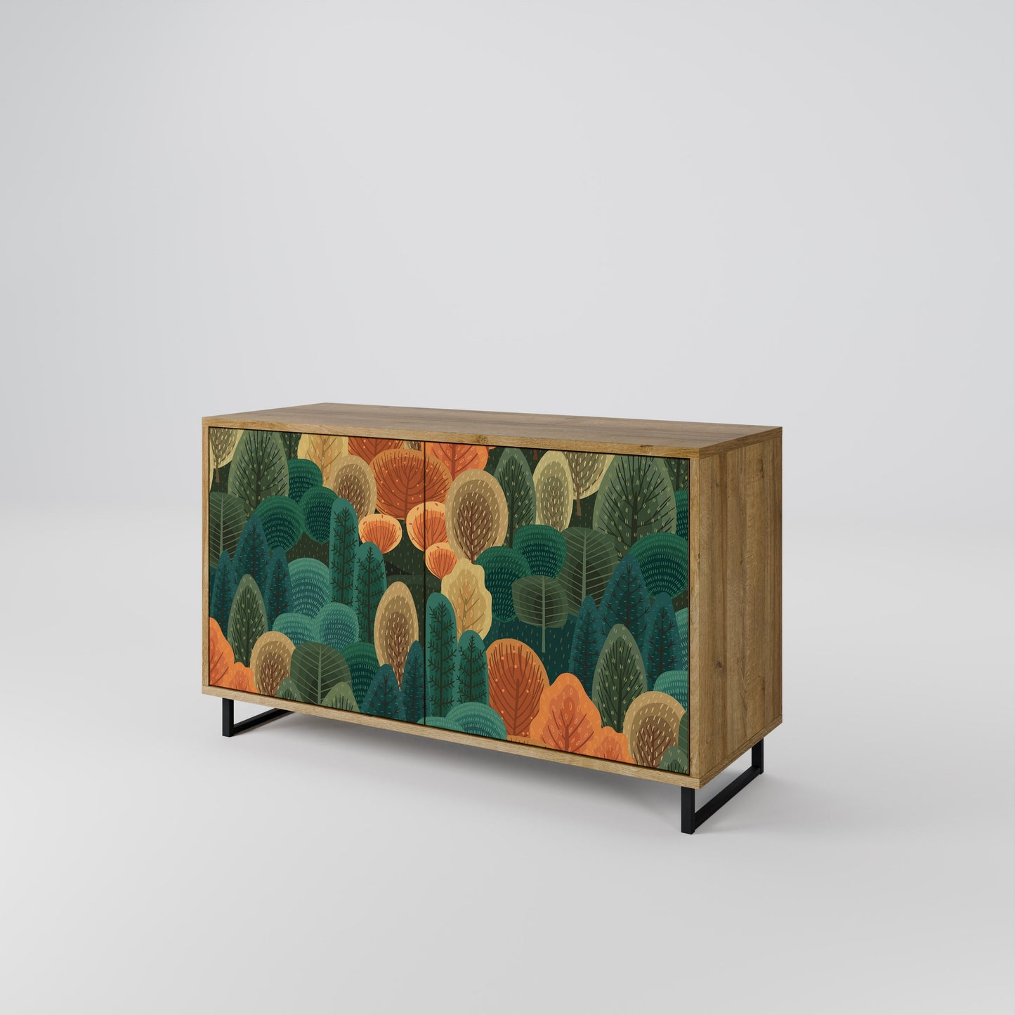 Credenza AUTUMN KALEIDOSCOPE a 2 ante in effetto rovere