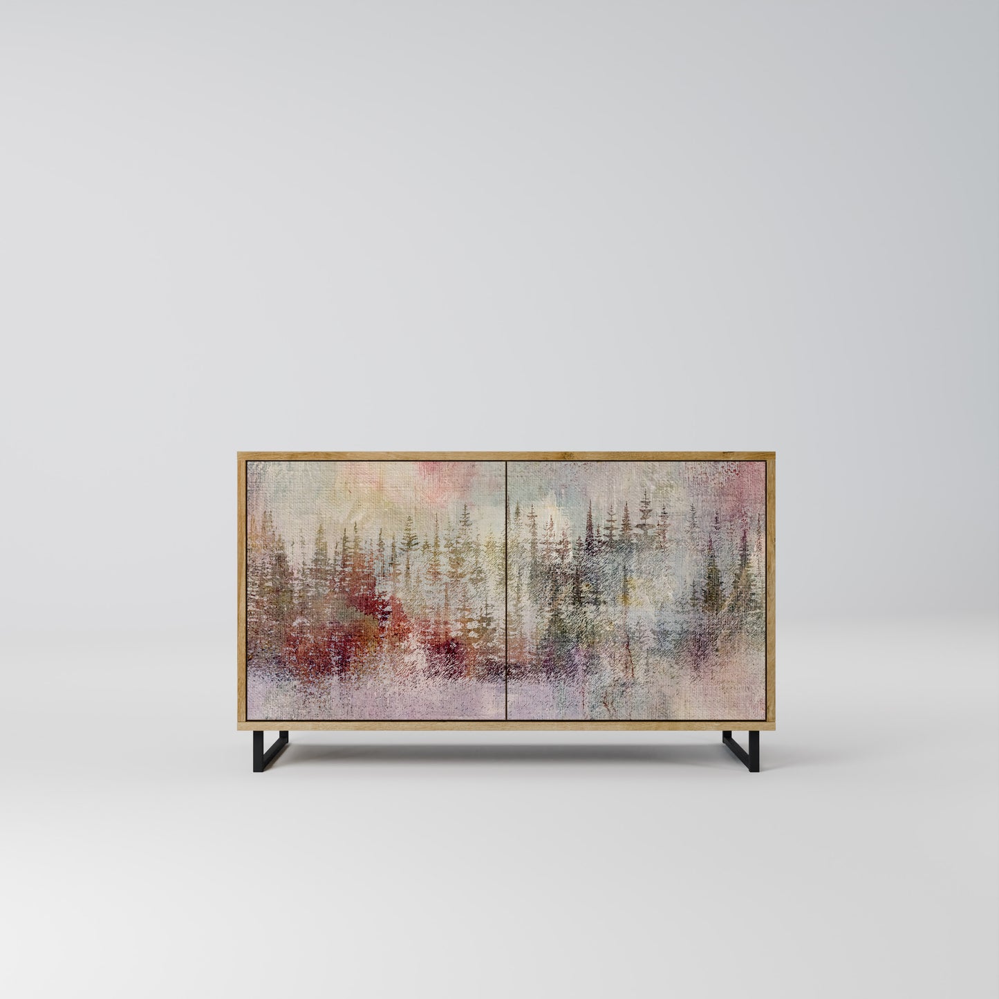 VEILED SUMMIT 2-Door Sideboard in Oak Effect