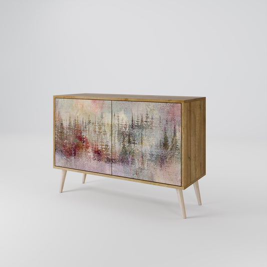 Credenza a 2 ante VEILED SUMMIT in effetto rovere