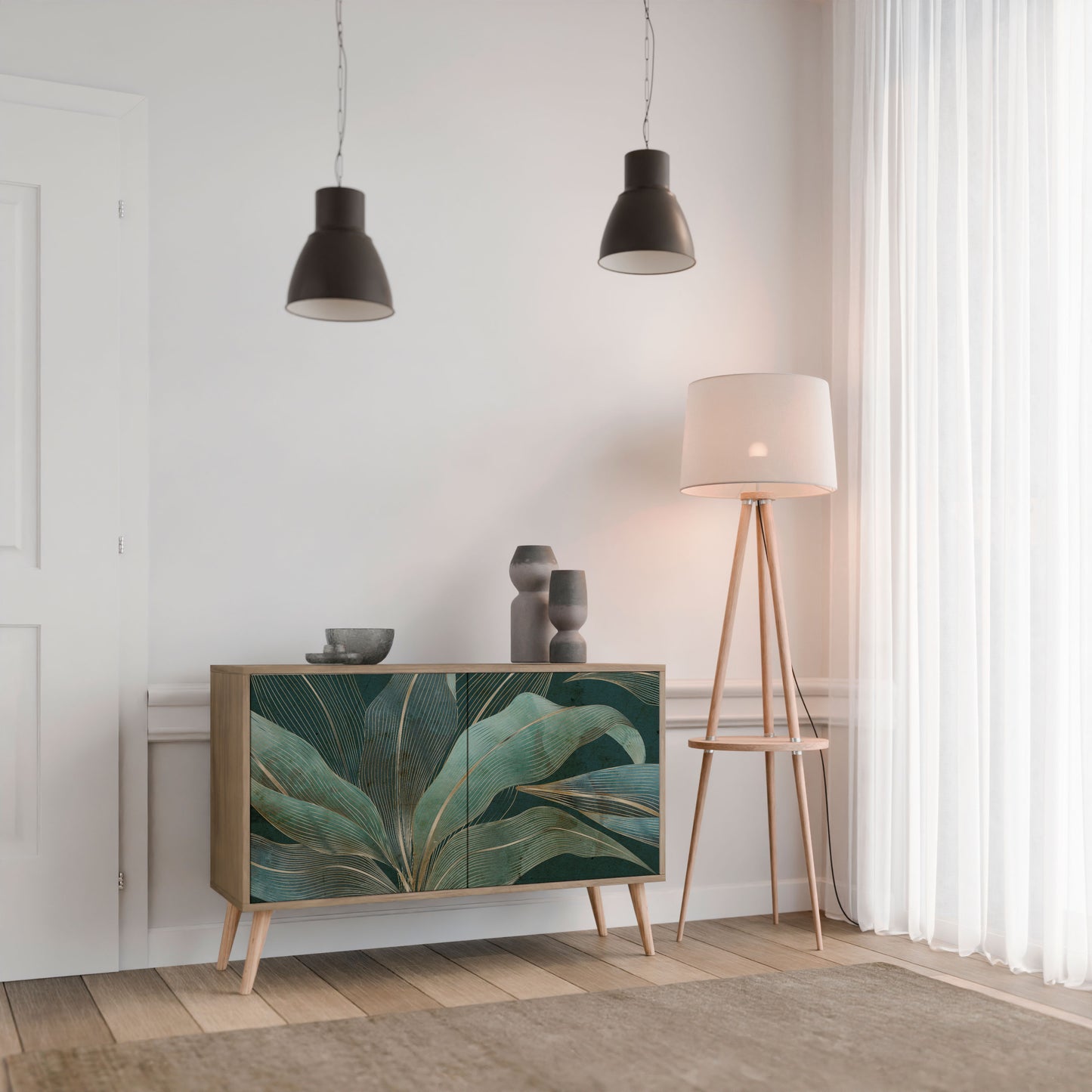 Credenza a 2 ante ROYAL GREEN in effetto rovere