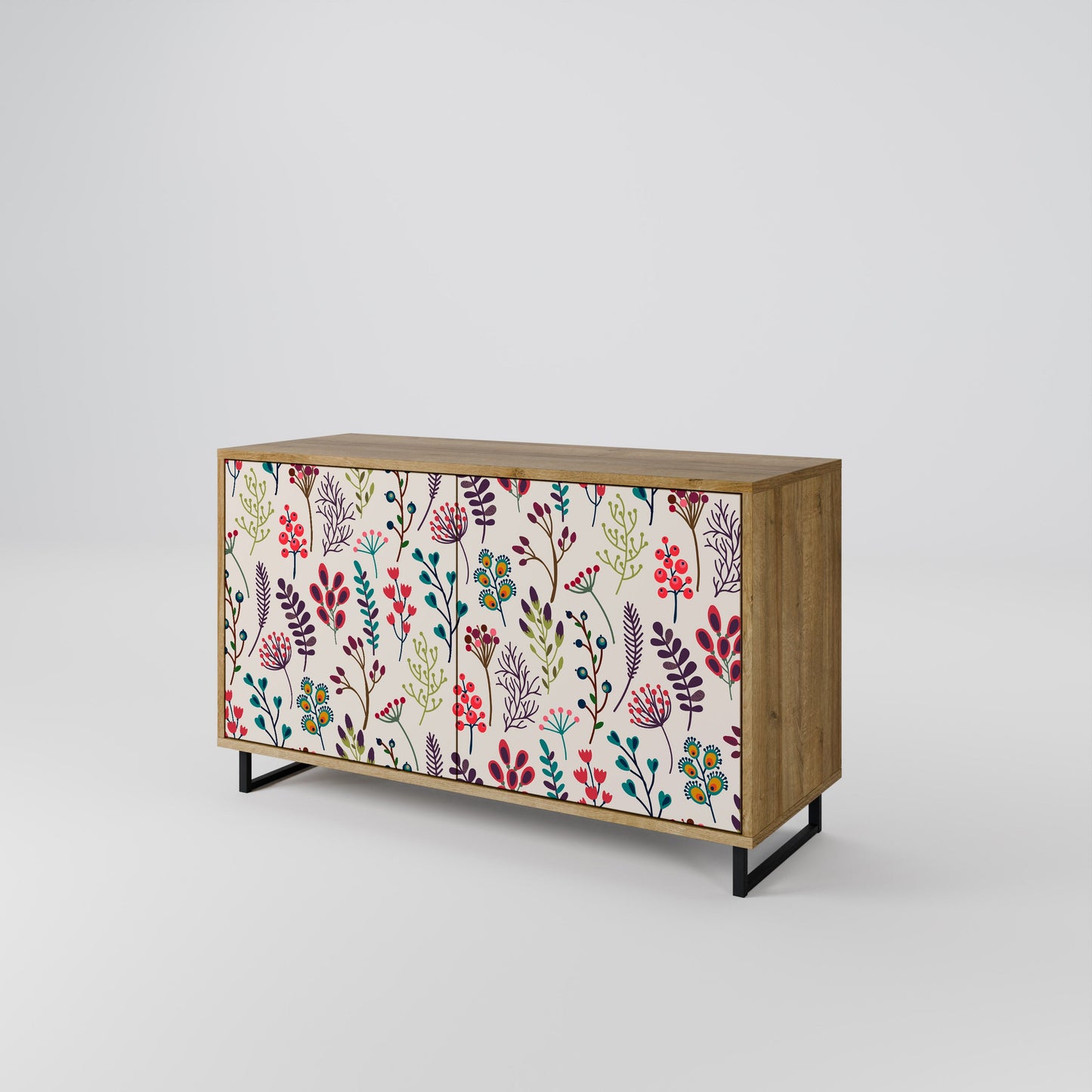 Credenza a 2 ante AUTUMN SUNDRIES in effetto rovere