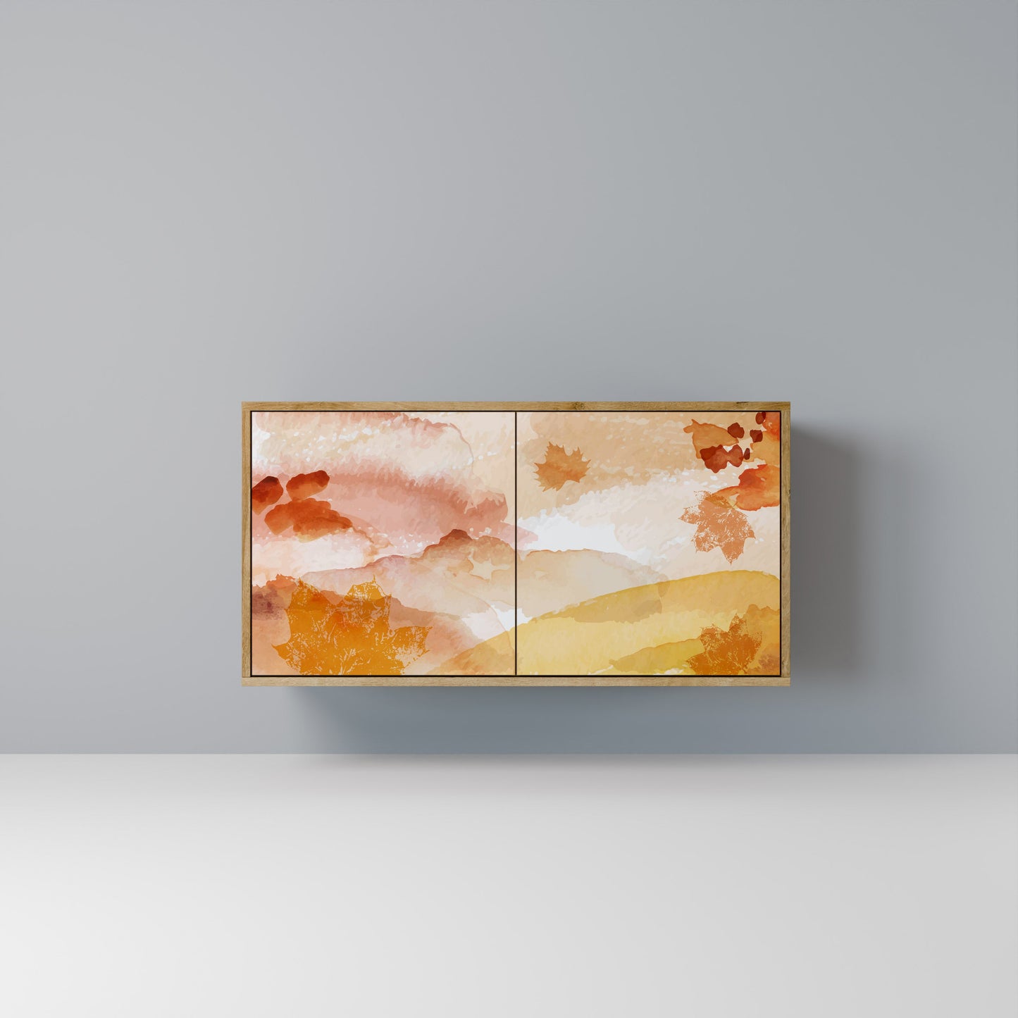 Credenza a 2 ante TRACES OF AUTUMN in effetto rovere