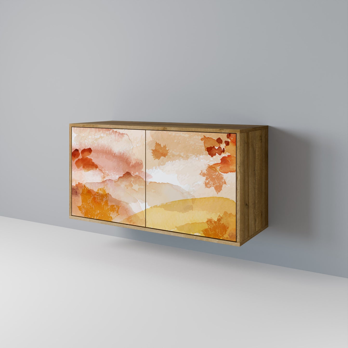 Credenza a 2 ante TRACES OF AUTUMN in effetto rovere