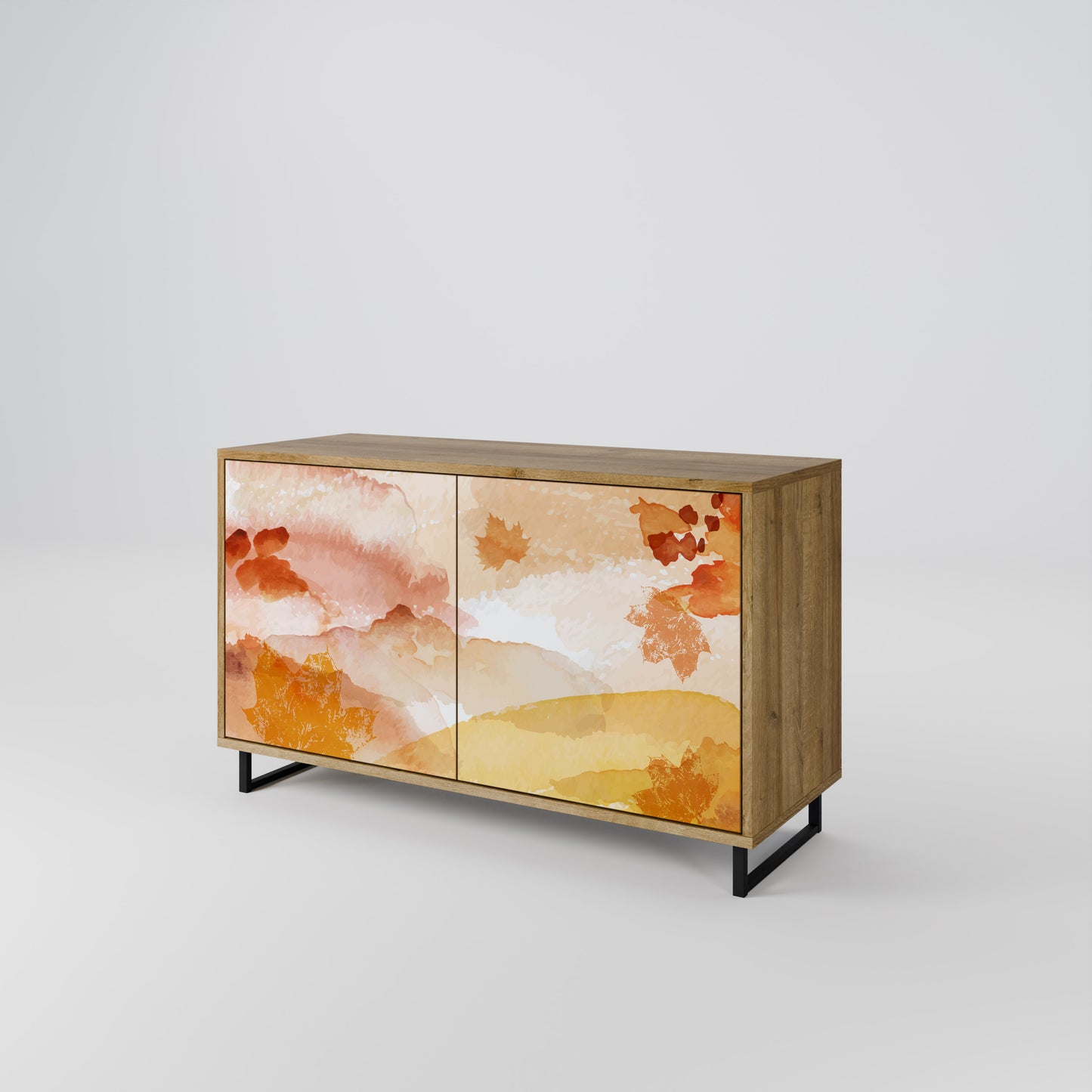 Credenza a 2 ante TRACES OF AUTUMN in effetto rovere