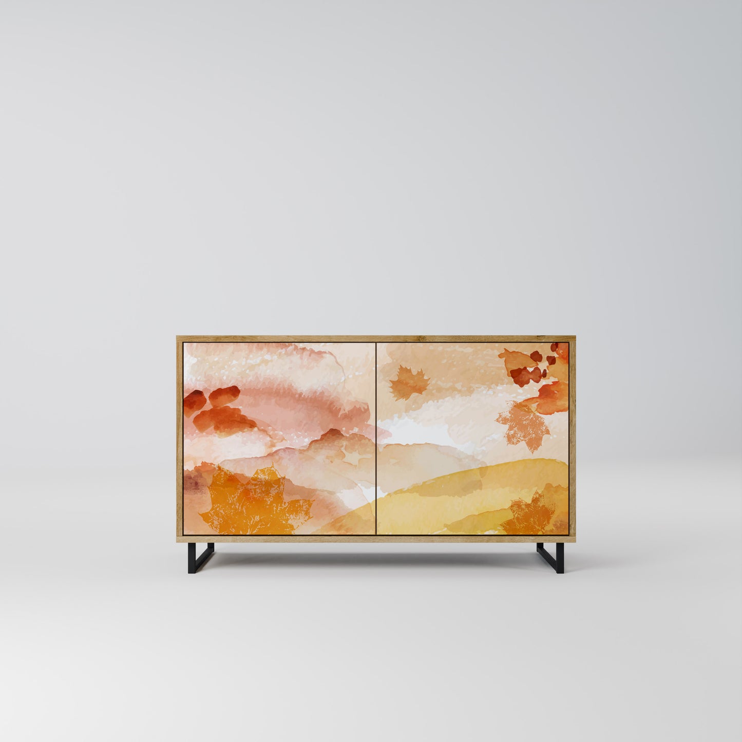 Credenza a 2 ante TRACES OF AUTUMN in effetto rovere