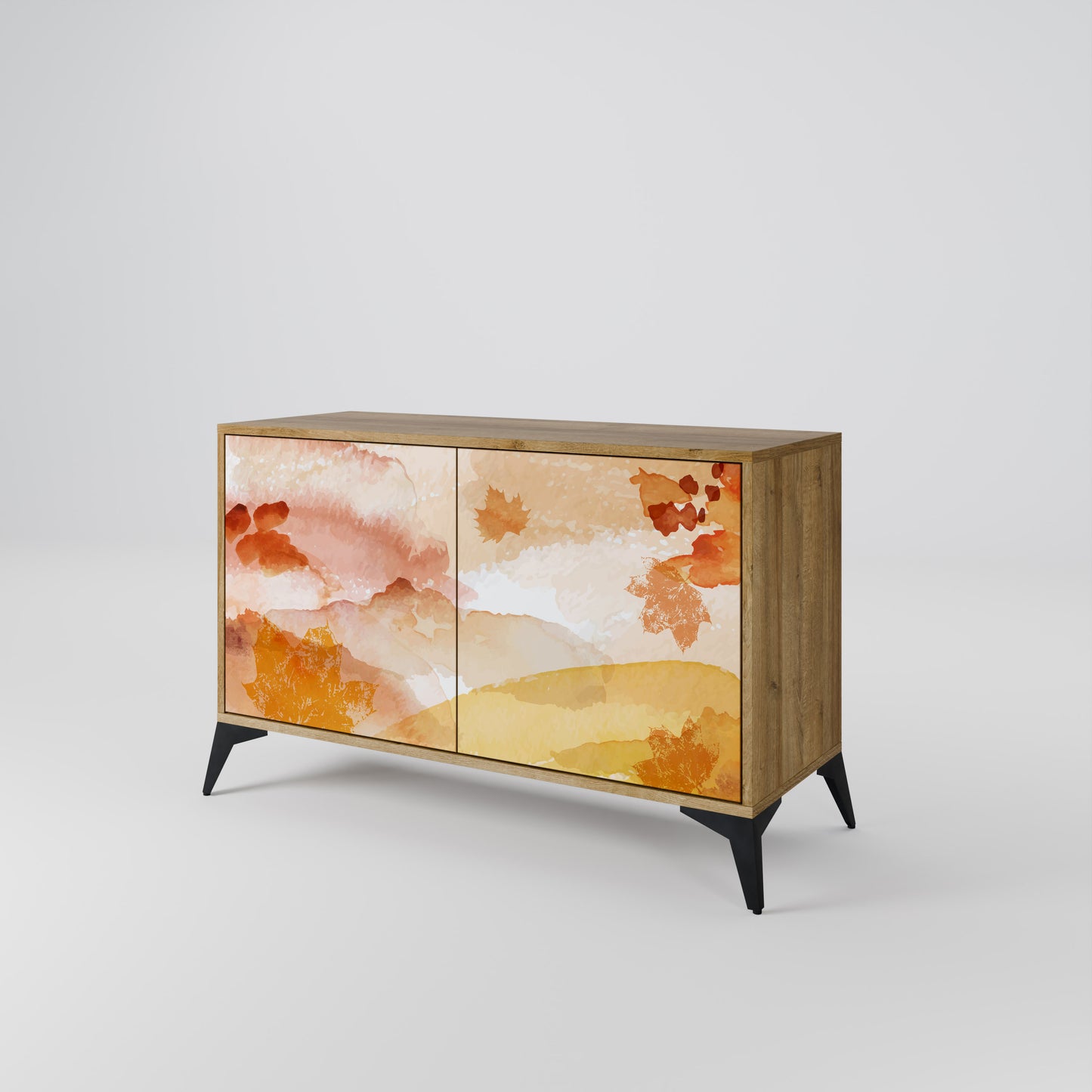 Credenza a 2 ante TRACES OF AUTUMN in effetto rovere