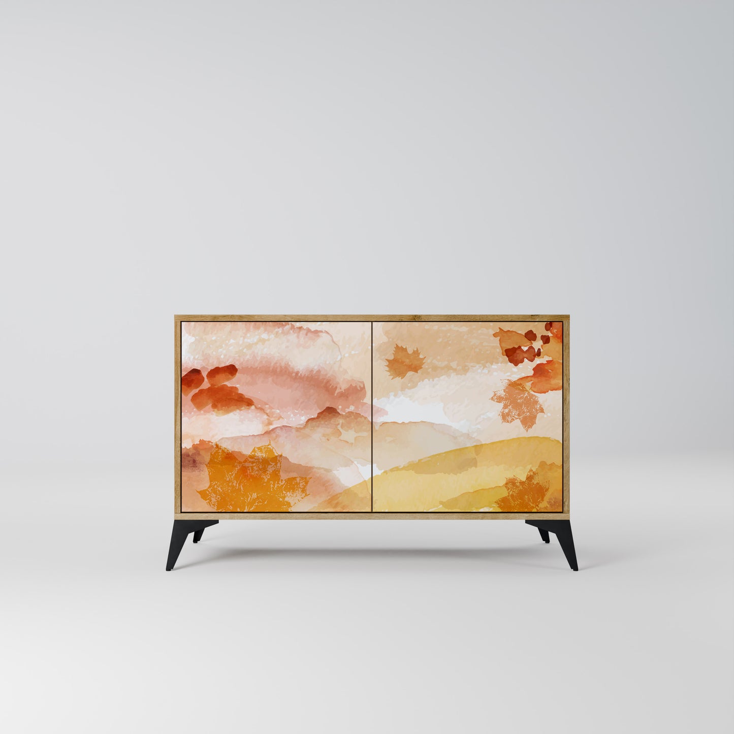 Credenza a 2 ante TRACES OF AUTUMN in effetto rovere