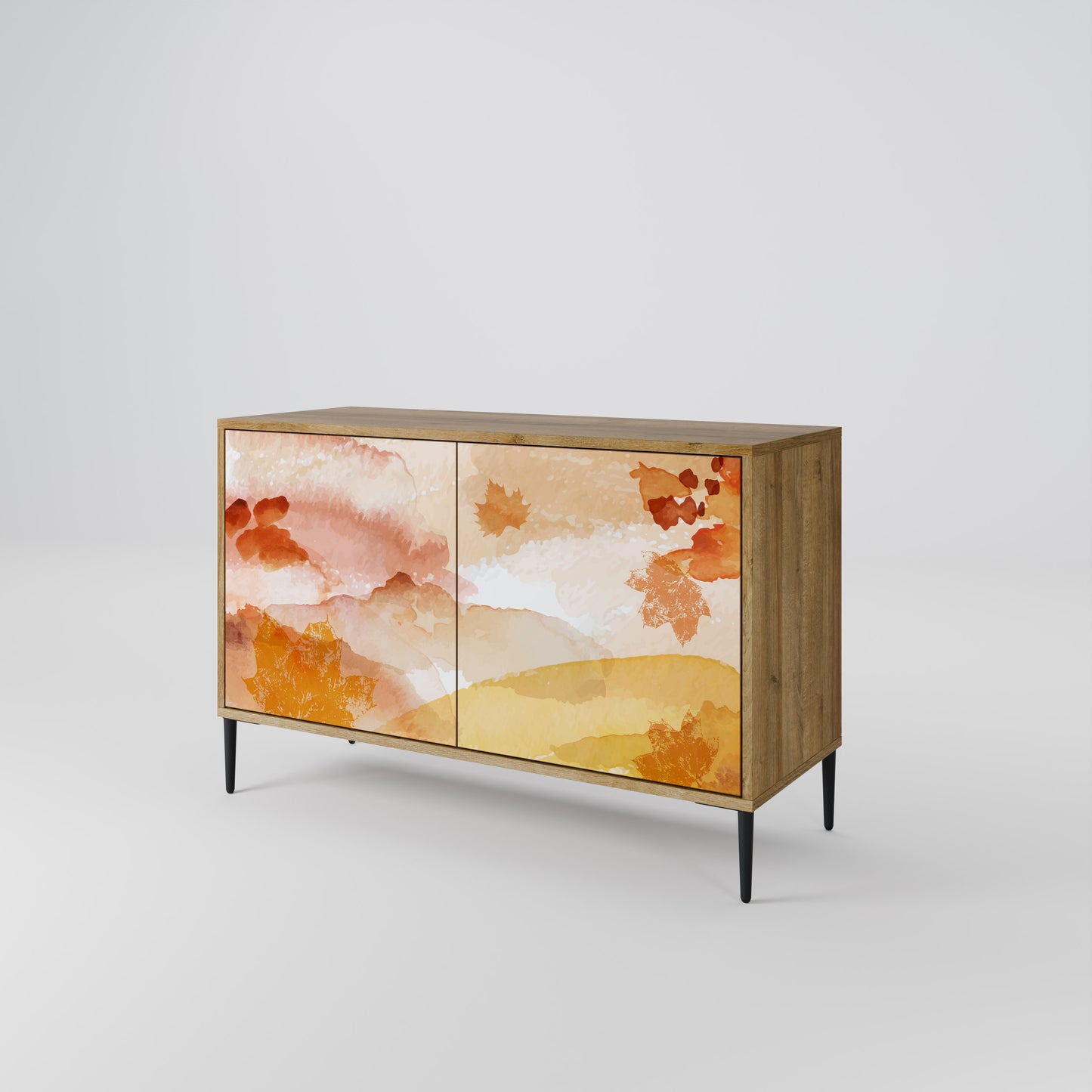 Credenza a 2 ante TRACES OF AUTUMN in effetto rovere