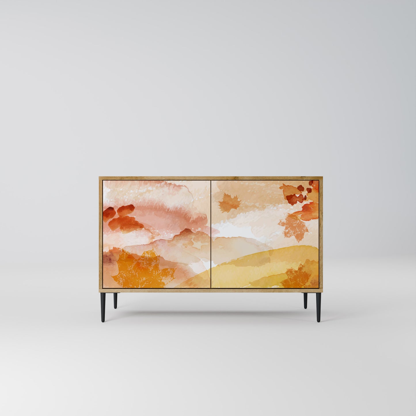 Credenza a 2 ante TRACES OF AUTUMN in effetto rovere