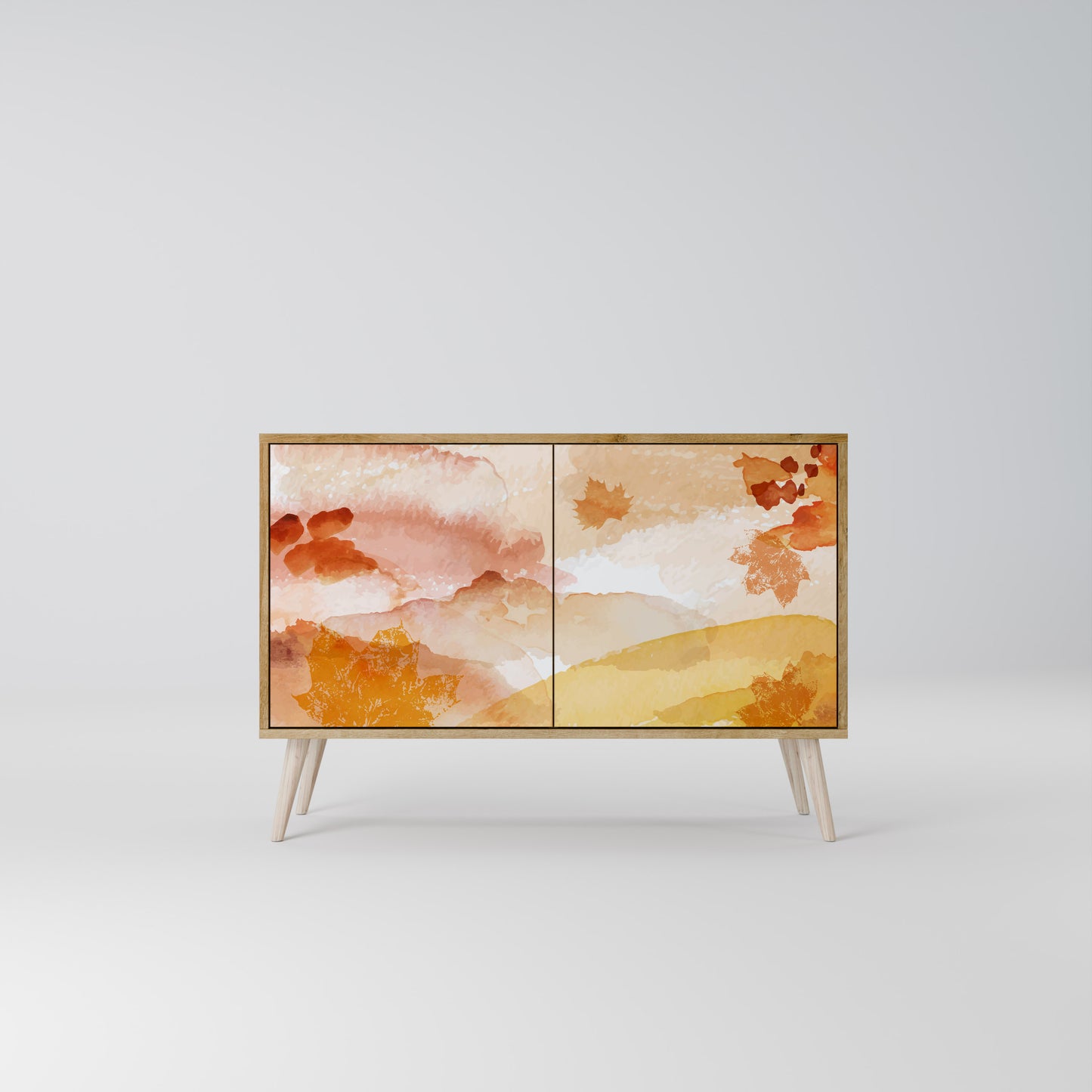 Credenza a 2 ante TRACES OF AUTUMN in effetto rovere