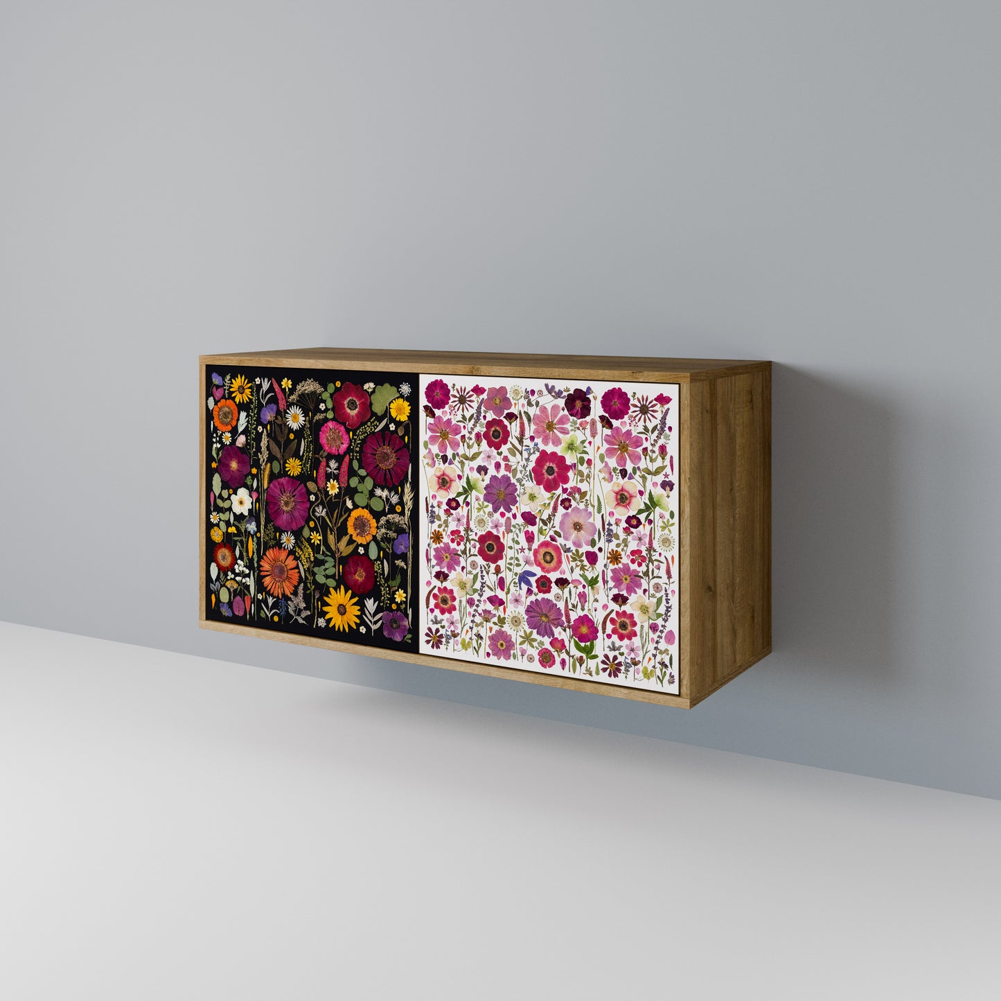 DAYNITE GARDEN Madia a 2 Ante in Effetto Rovere