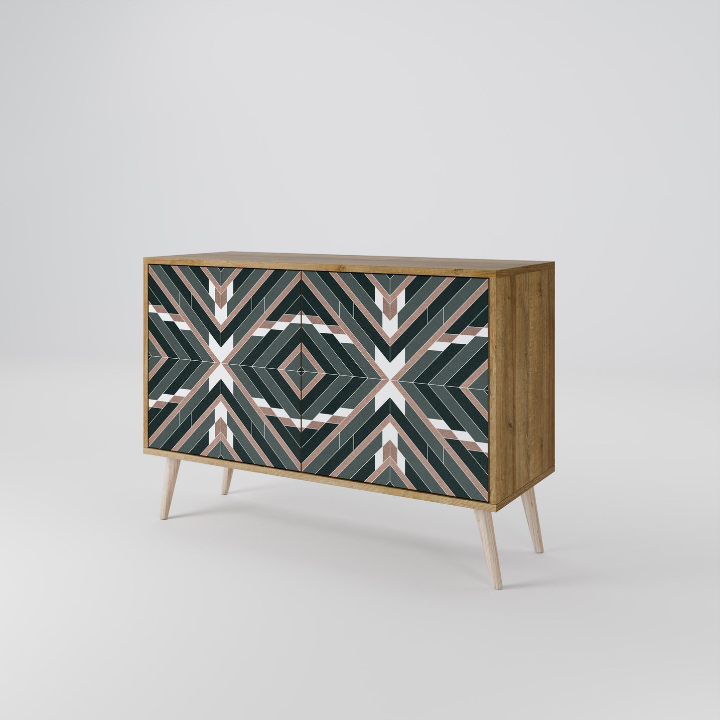 Credenza DIMENSION DELIGHTS a 2 ante in effetto rovere