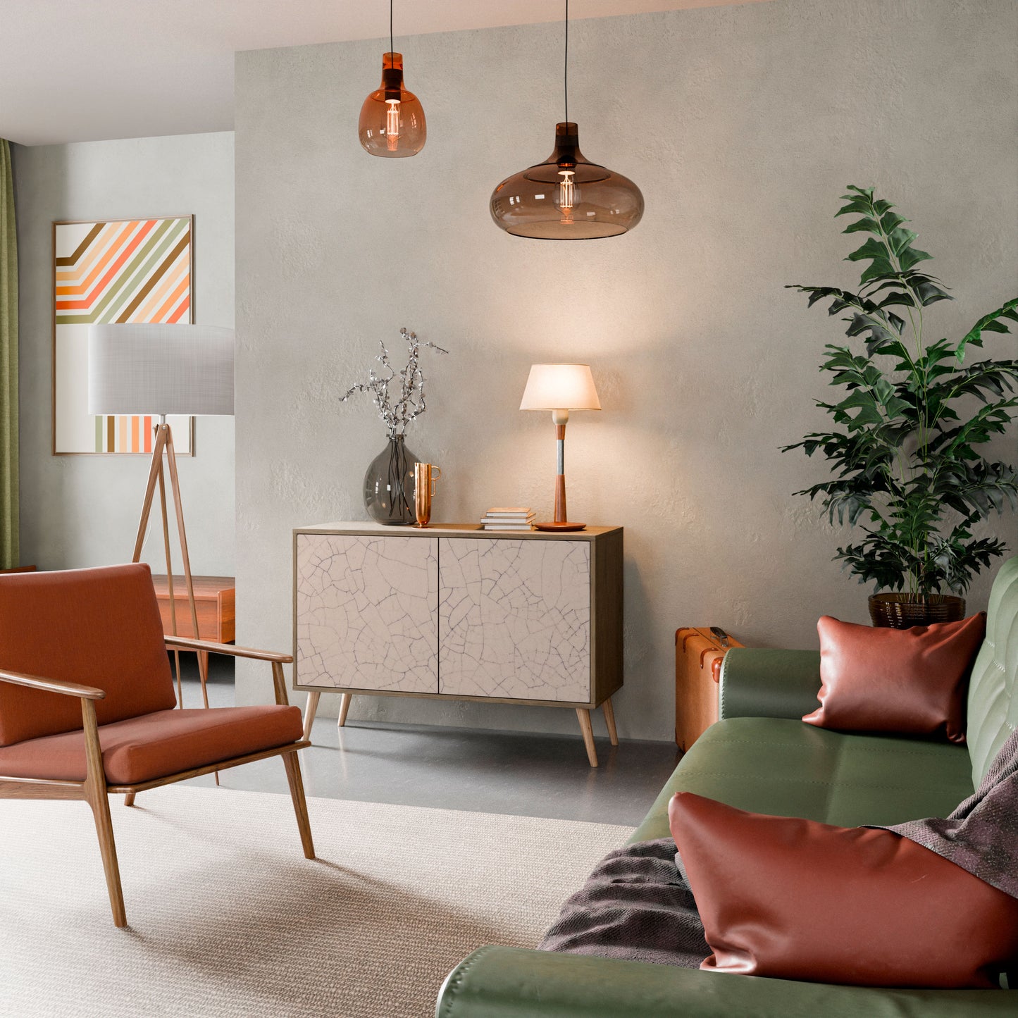 Credenza a 2 ante CERAMIC TEXTURE effetto rovere