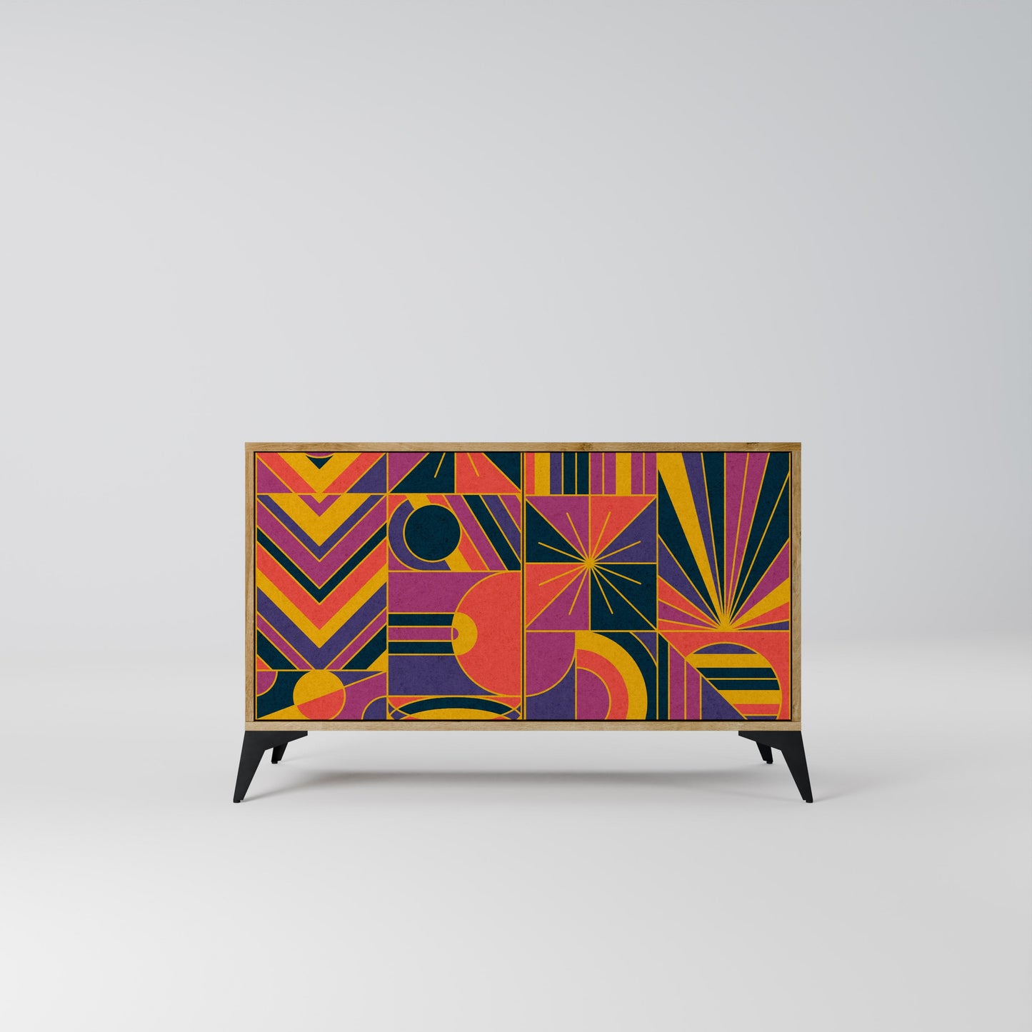 ELECTRIC PATTERNS 2-Door Sideboard in Oak Effect