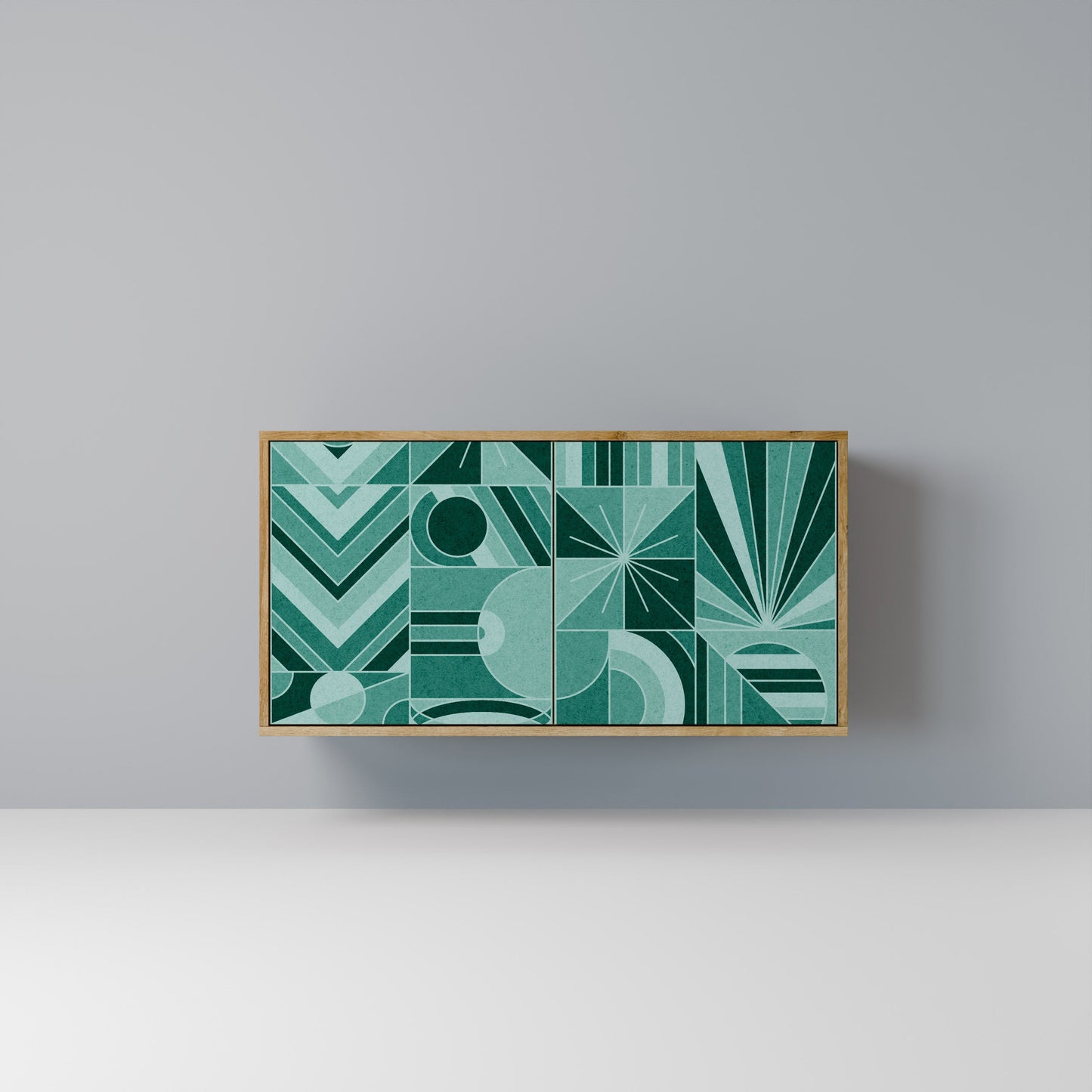 HARMONIC GRID 2-Door Sideboard in Oak Effect