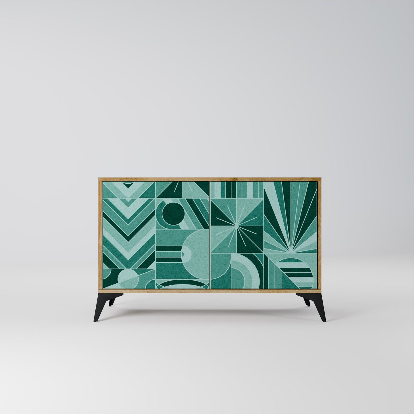 HARMONIC GRID 2-Door Sideboard in Oak Effect