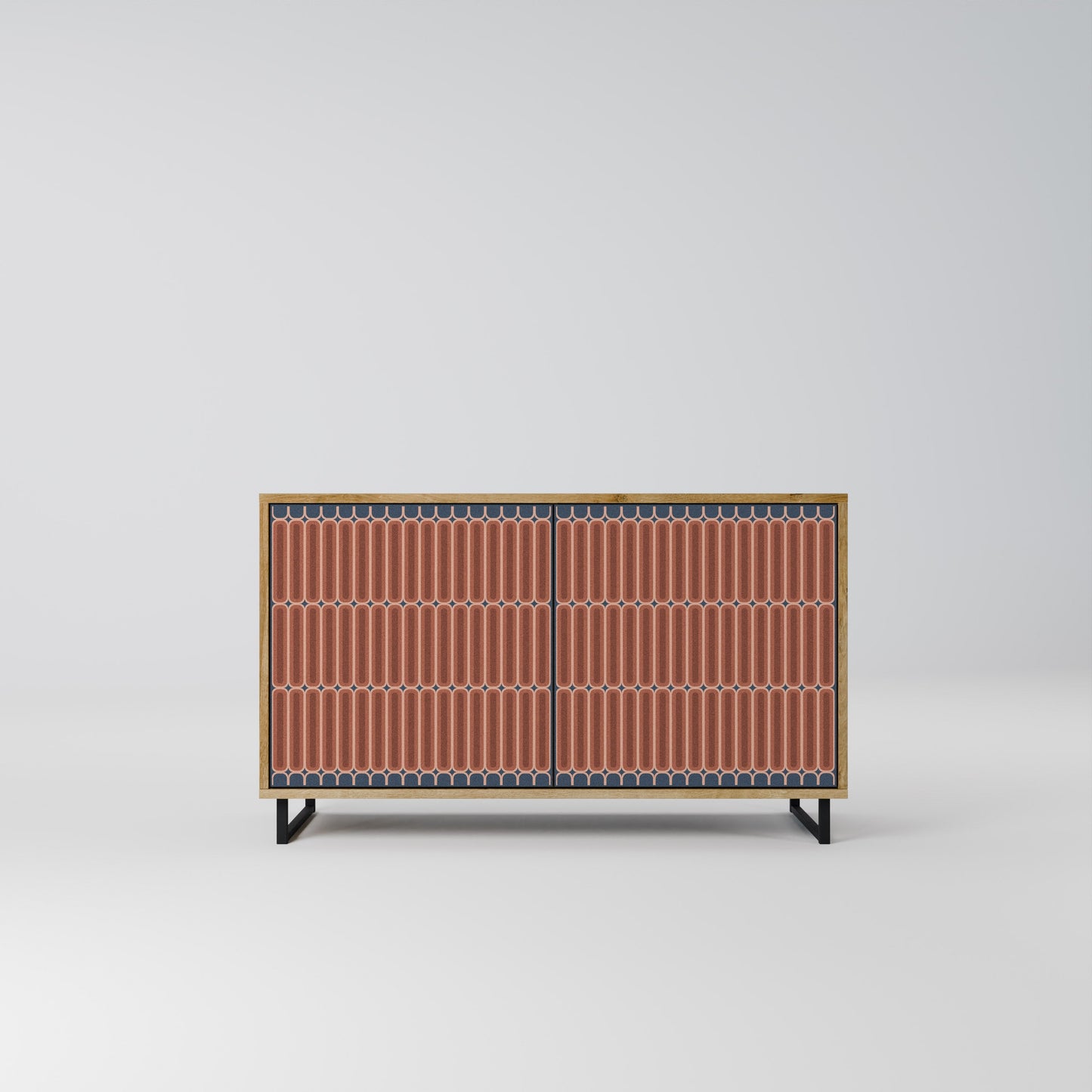 Credenza a 2 ante HYPNOTIC GATE in effetto rovere