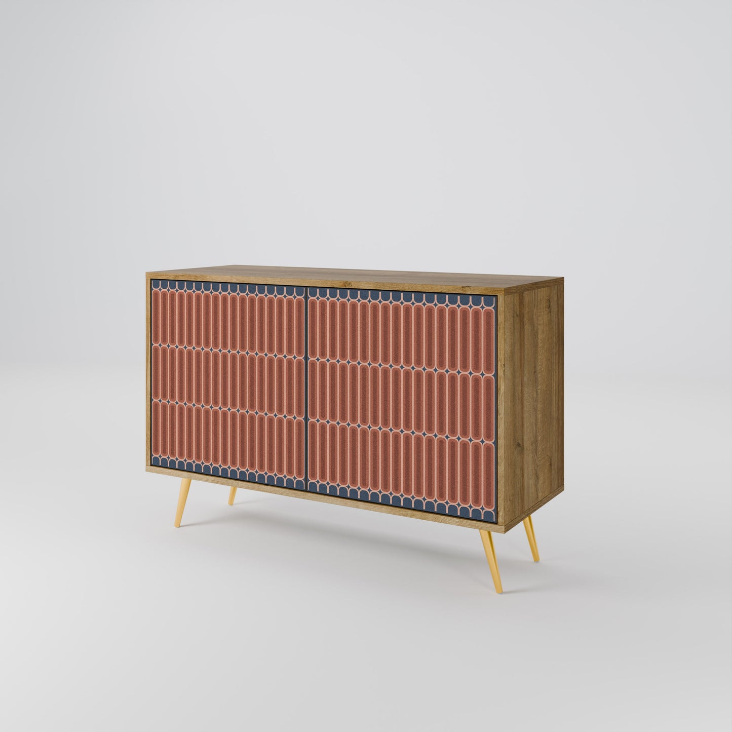 Credenza a 2 ante HYPNOTIC GATE in effetto rovere