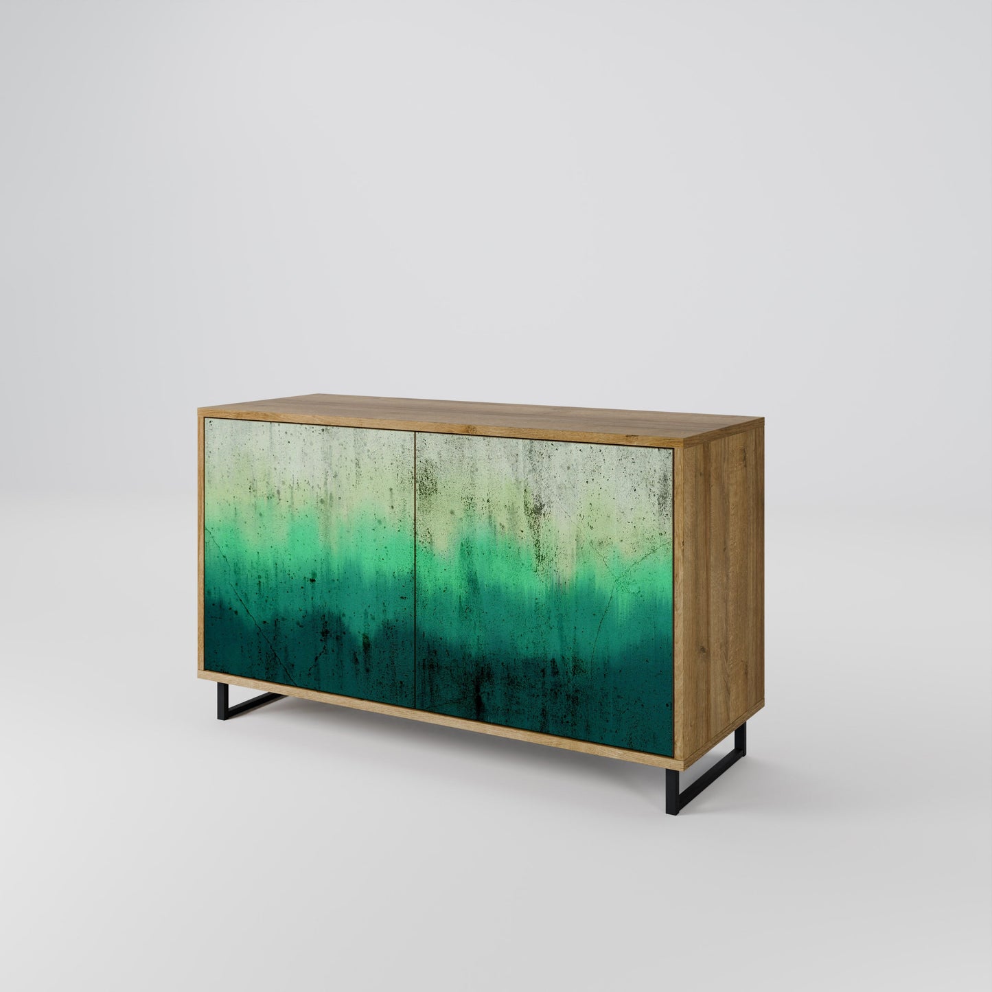 Credenza NORTHERN LIGHTS a 2 ante in effetto rovere