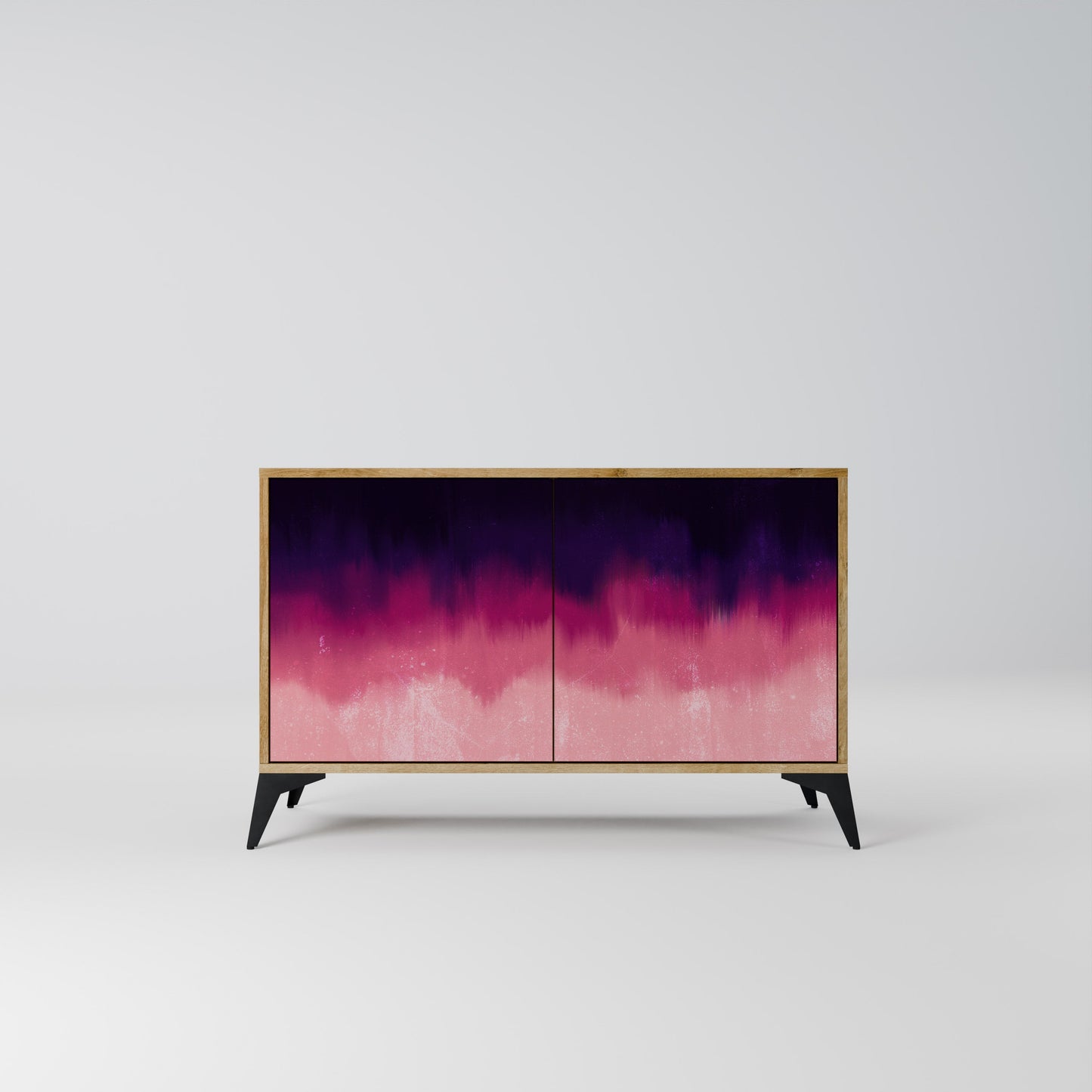 Credenza AURORA BOREALIS a 2 ante in effetto rovere