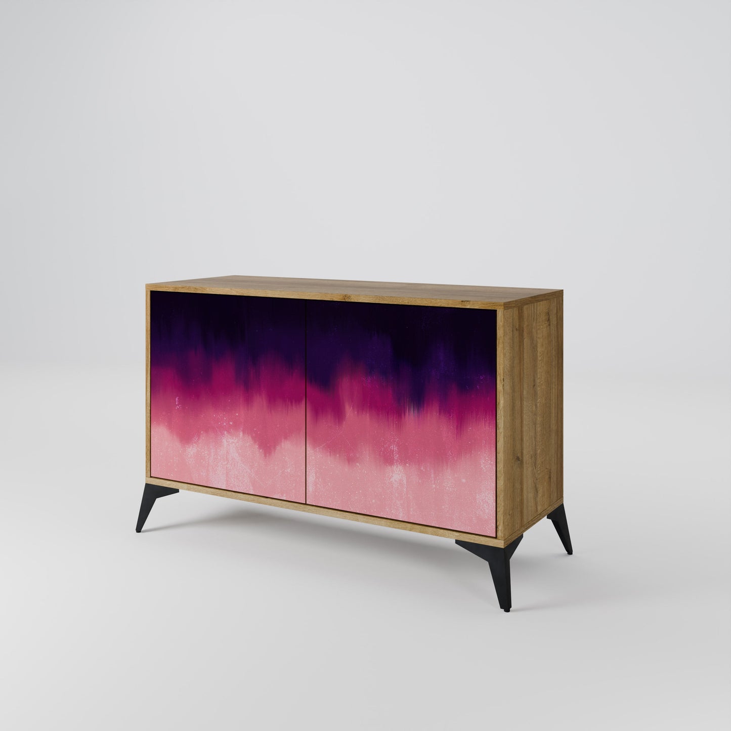 Credenza AURORA BOREALIS a 2 ante in effetto rovere