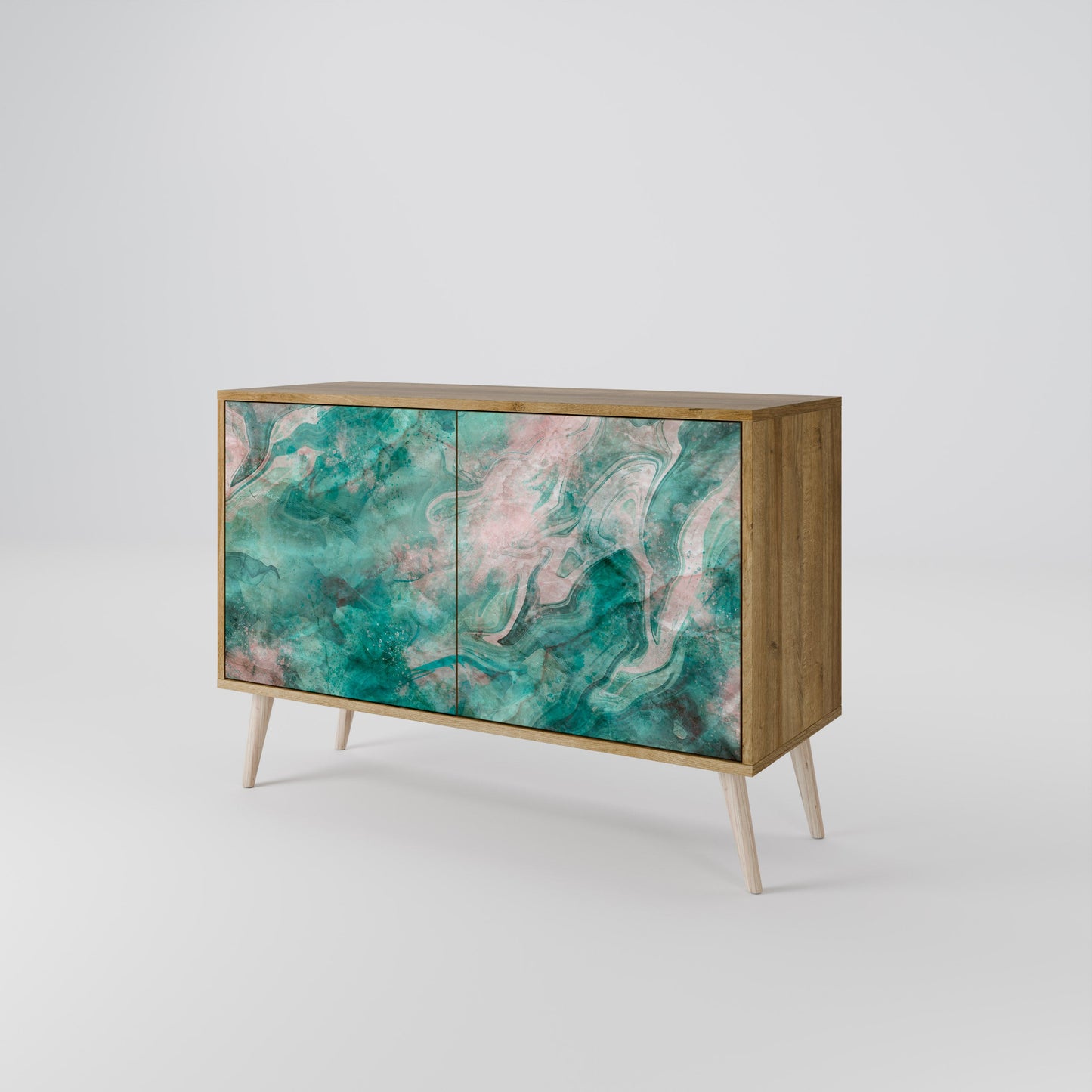Credenza ABSTRACT ALCHEMY a 2 ante in effetto rovere