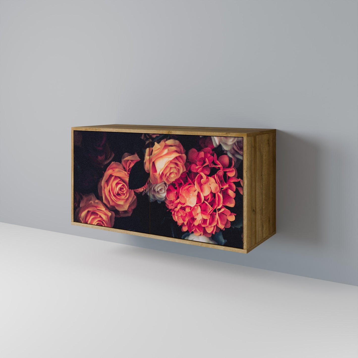 NEVERENDING BLOOM 2-Door Sideboard in Oak Effect