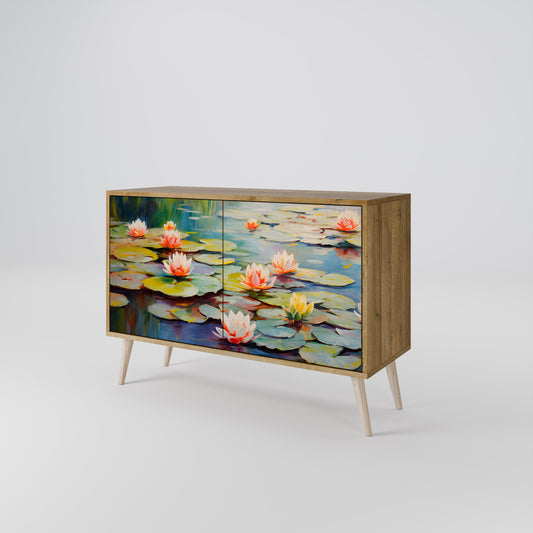 BLOOMING WATERS 2-Door Sideboard in Oak Effect