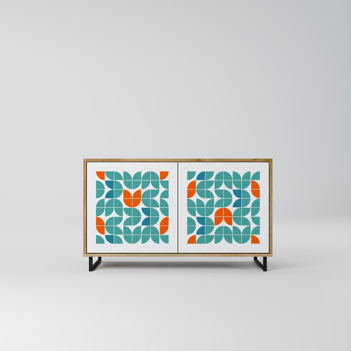 Credenza BE THE CHANGE a 2 ante in effetto rovere