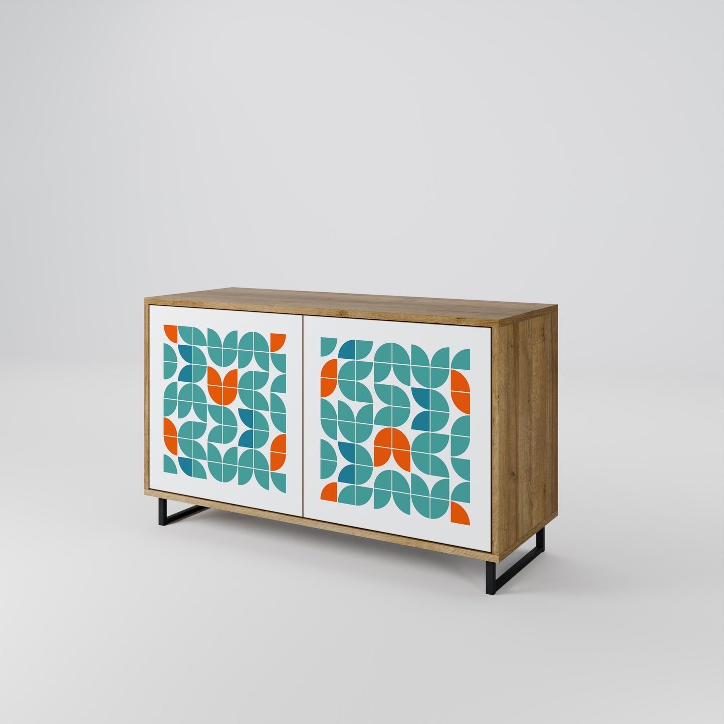 Credenza BE THE CHANGE a 2 ante in effetto rovere
