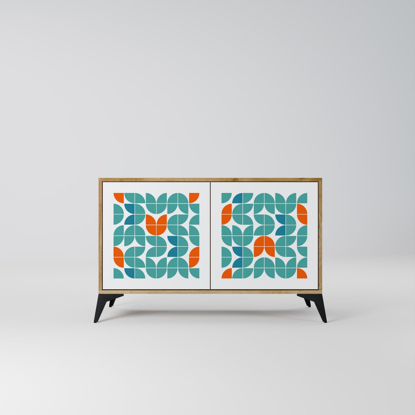 Credenza BE THE CHANGE a 2 ante in effetto rovere