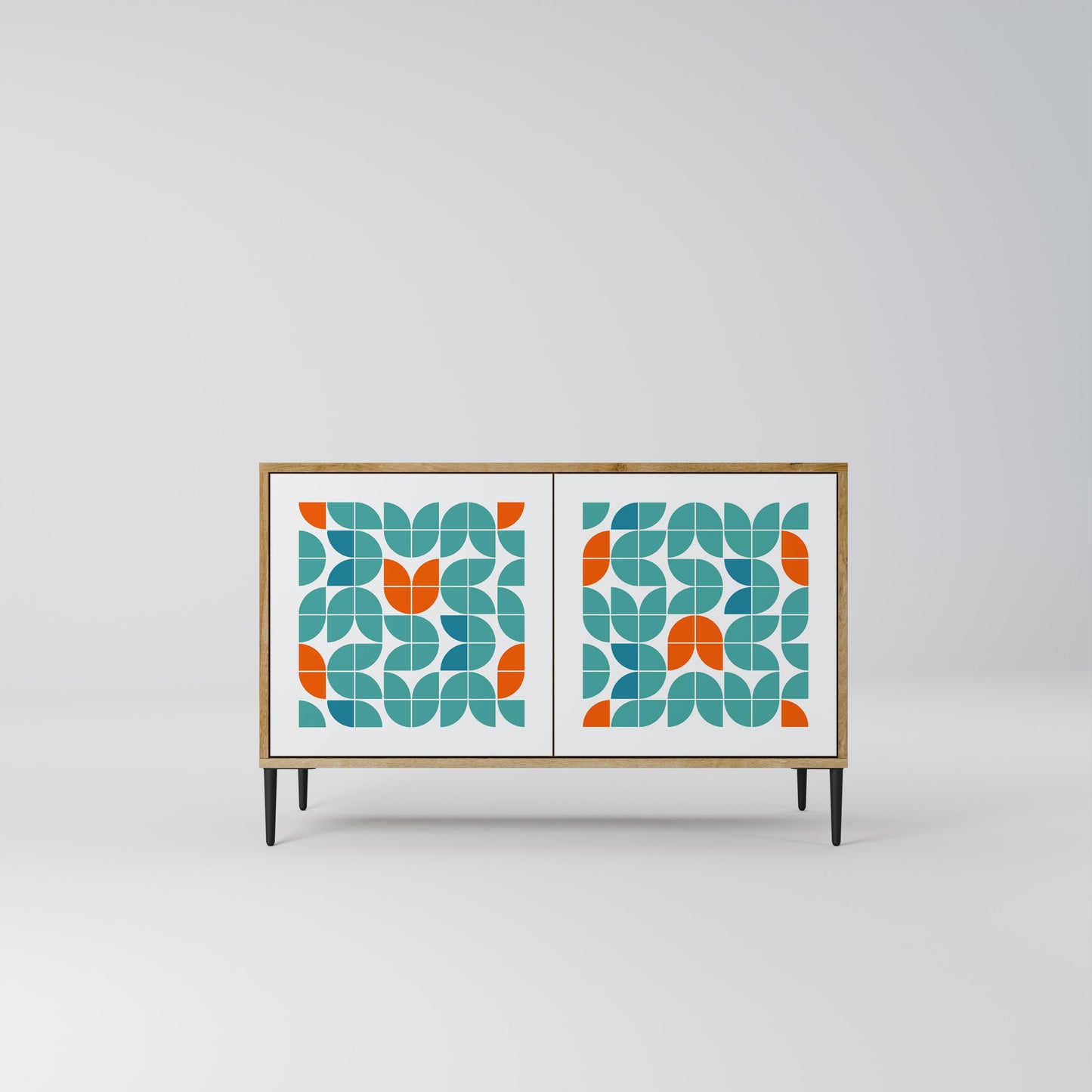 Credenza BE THE CHANGE a 2 ante in effetto rovere