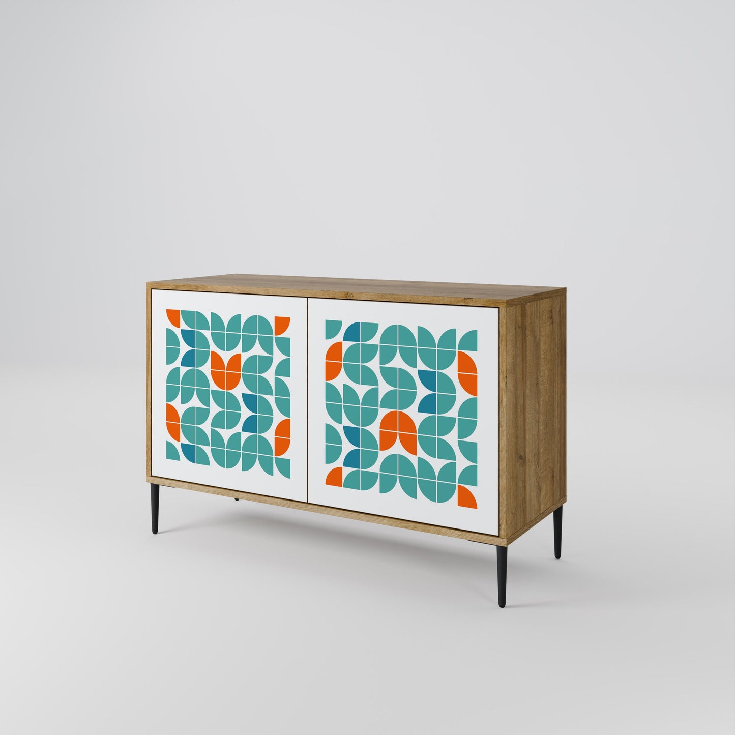 Credenza BE THE CHANGE a 2 ante in effetto rovere